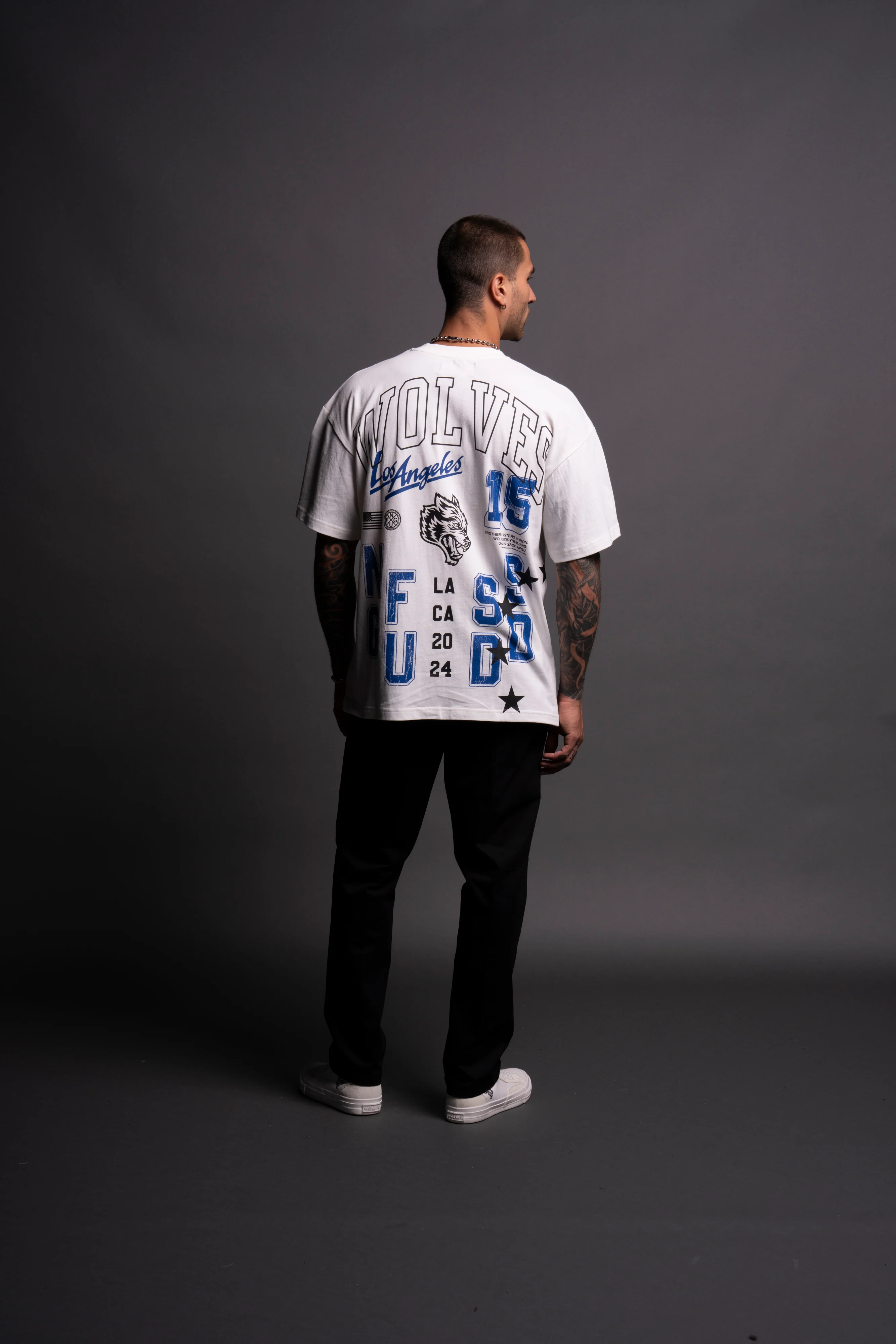 City Of Angels "Premium" Oversized Tee in Cream - Image 7