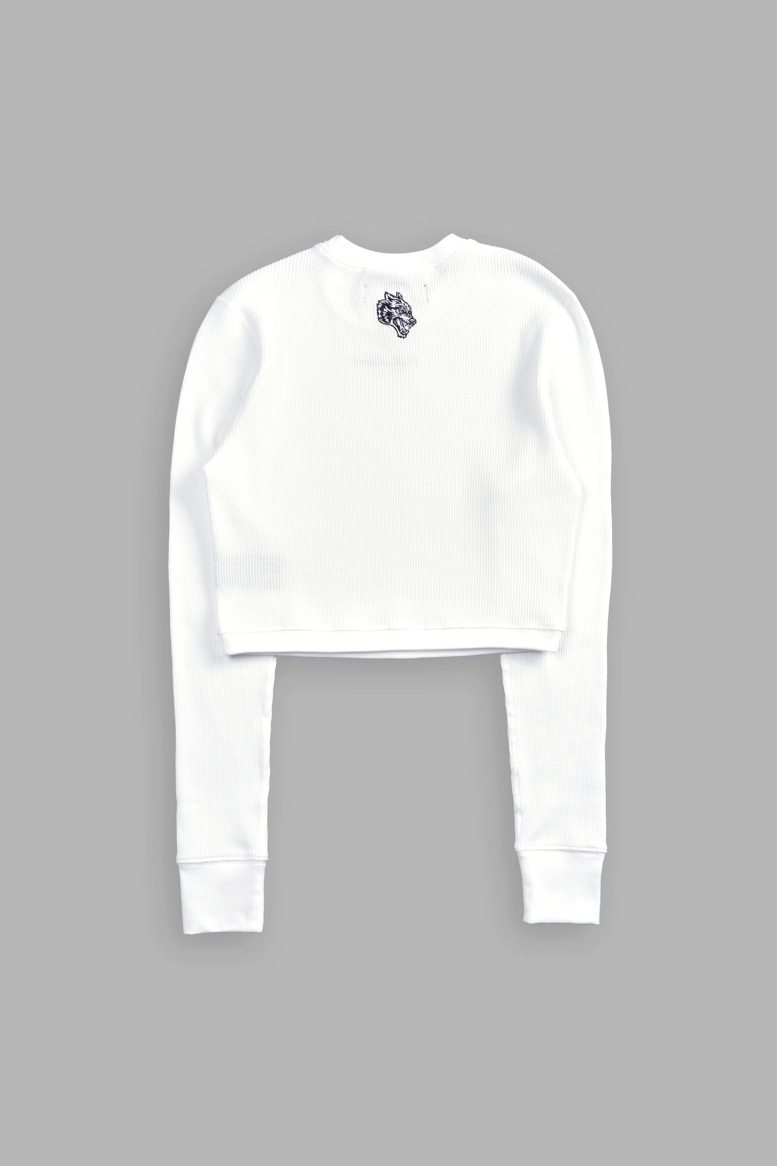 Conquer Cropped Thermal LS in White - Image 4