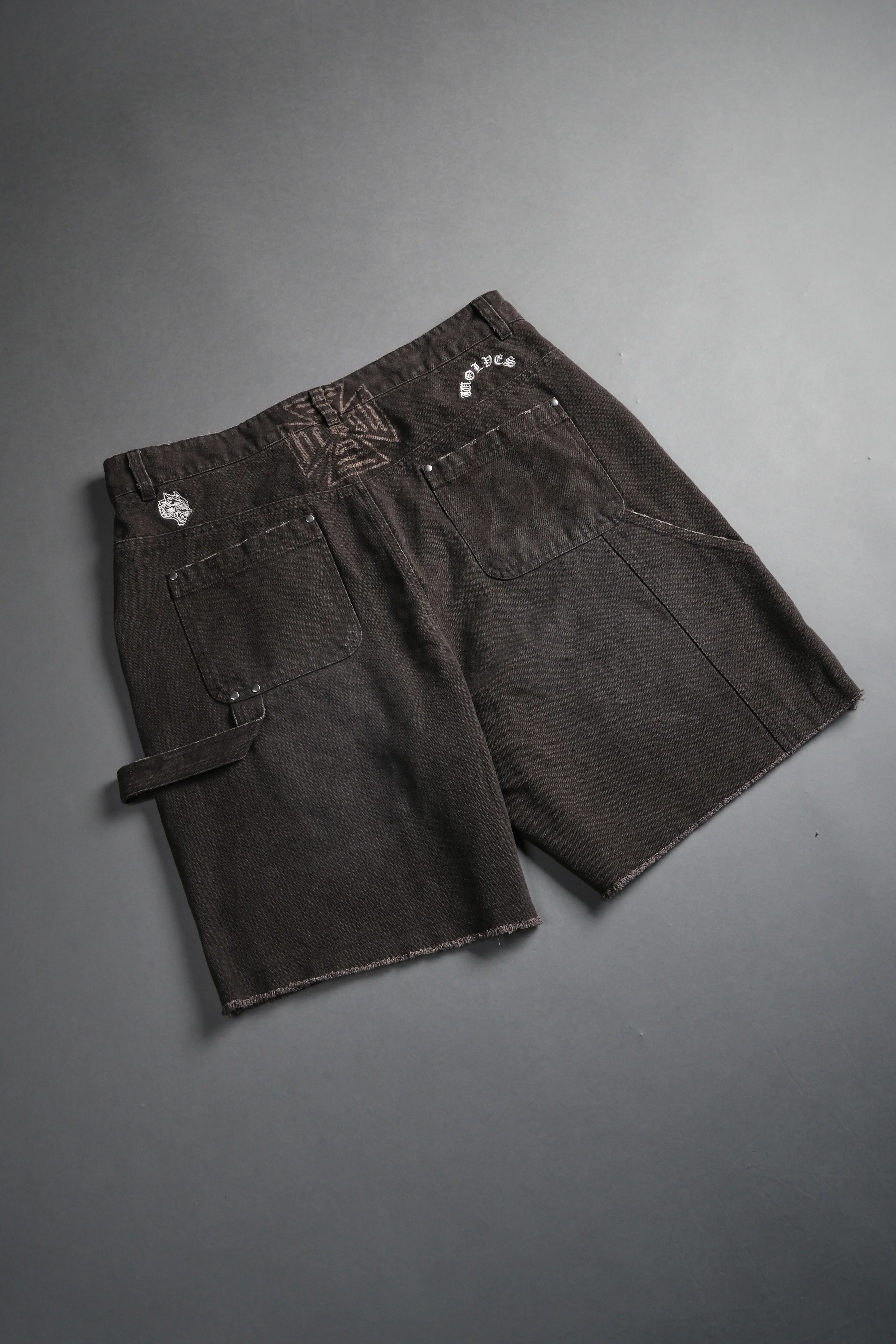 Core Chopper Raw Hem Hoffa Shorts in Darc Brown - Image 11