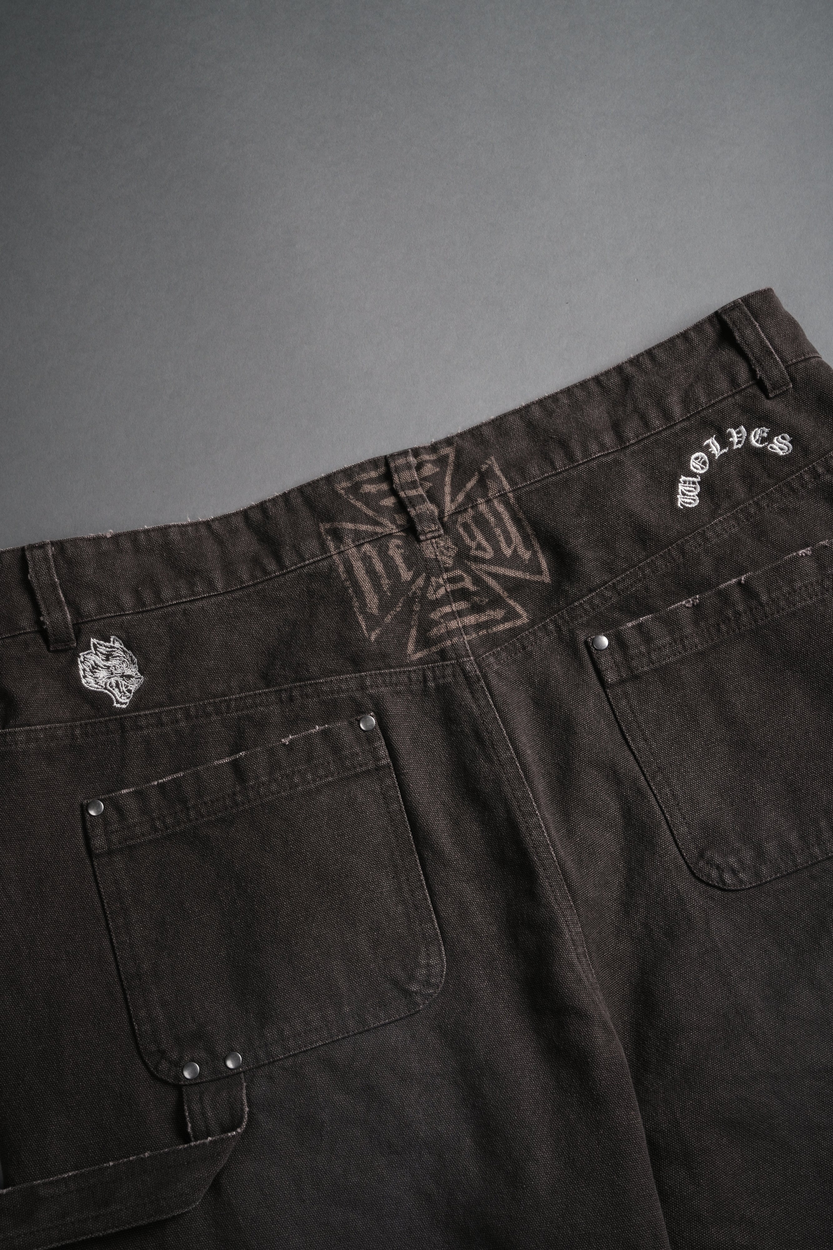 Core Chopper Raw Hem Hoffa Shorts in Darc Brown - Image 12