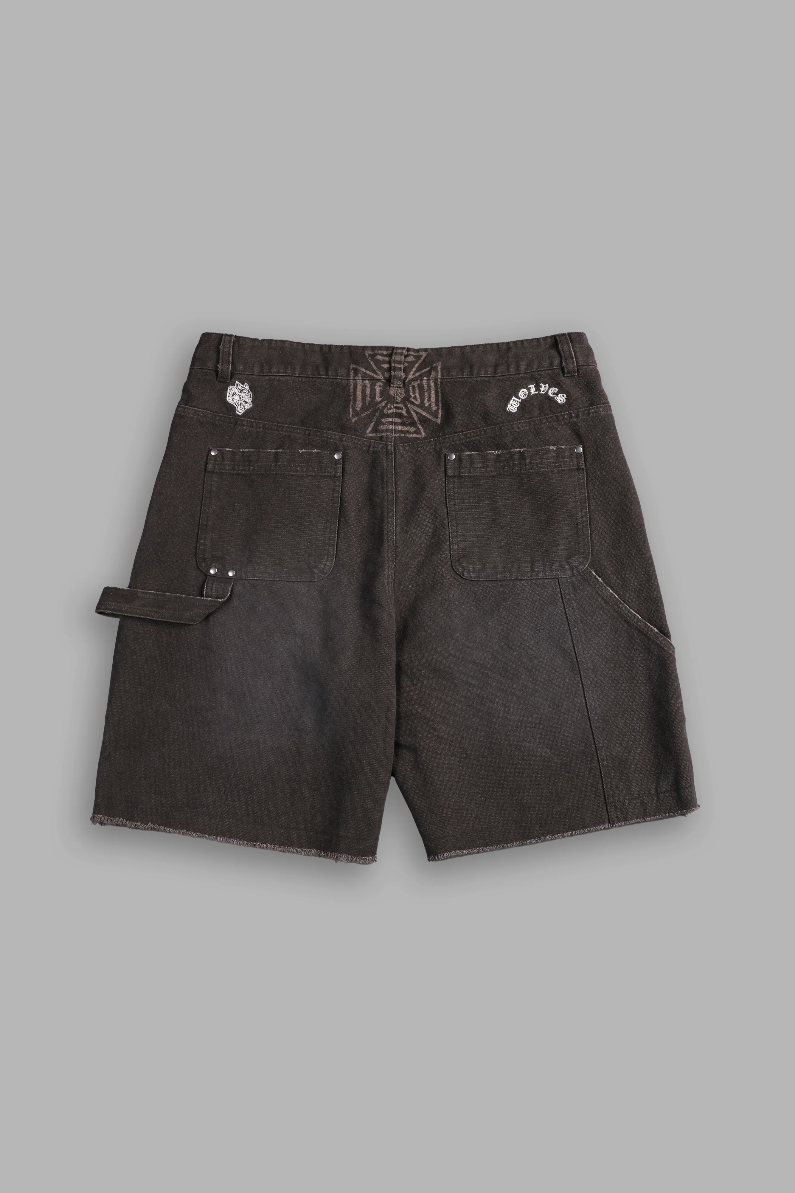 Core Chopper Raw Hem Hoffa Shorts in Darc Brown - Image 3