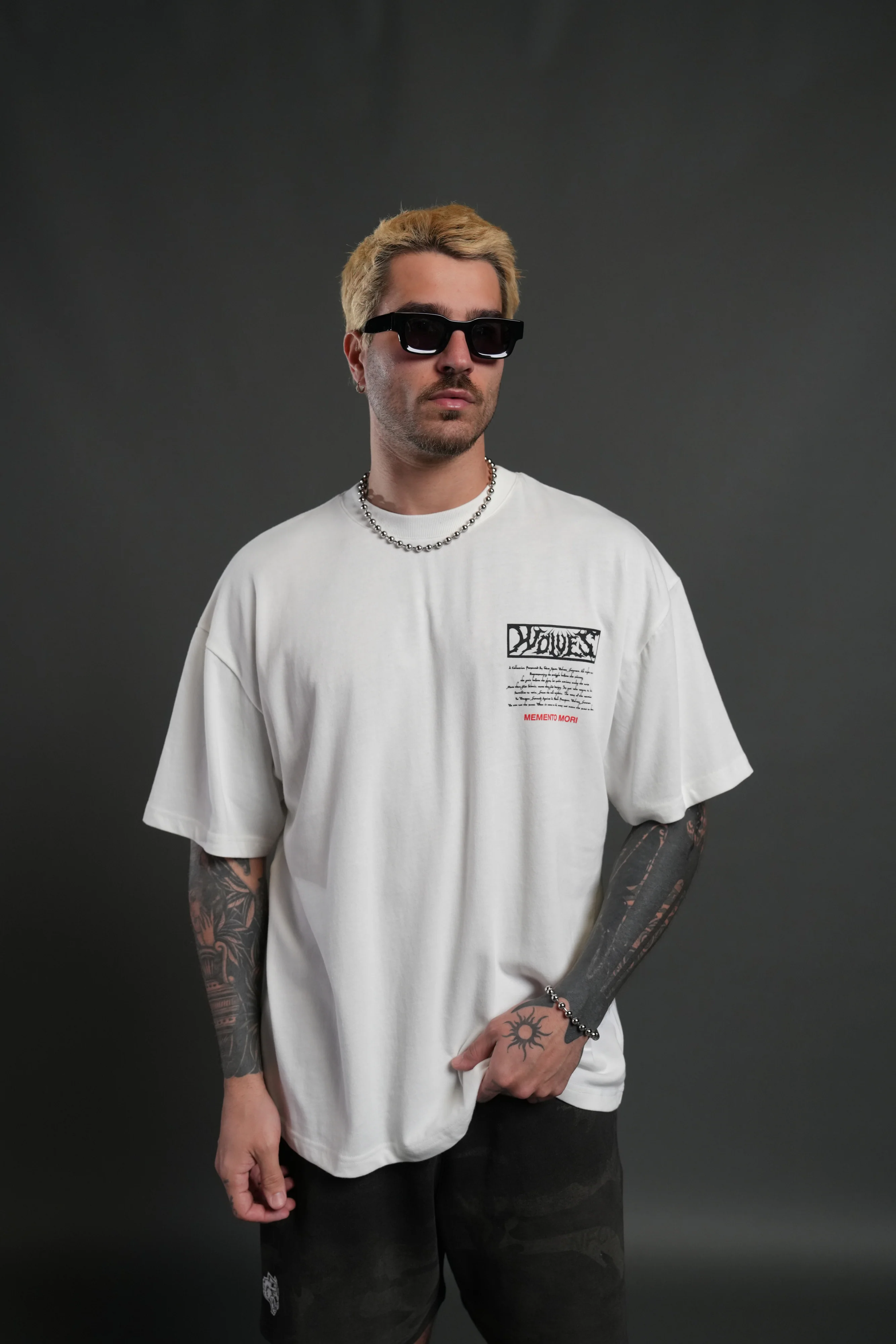 Create V2 "Premium" Oversized Tee in Cream - Image 2
