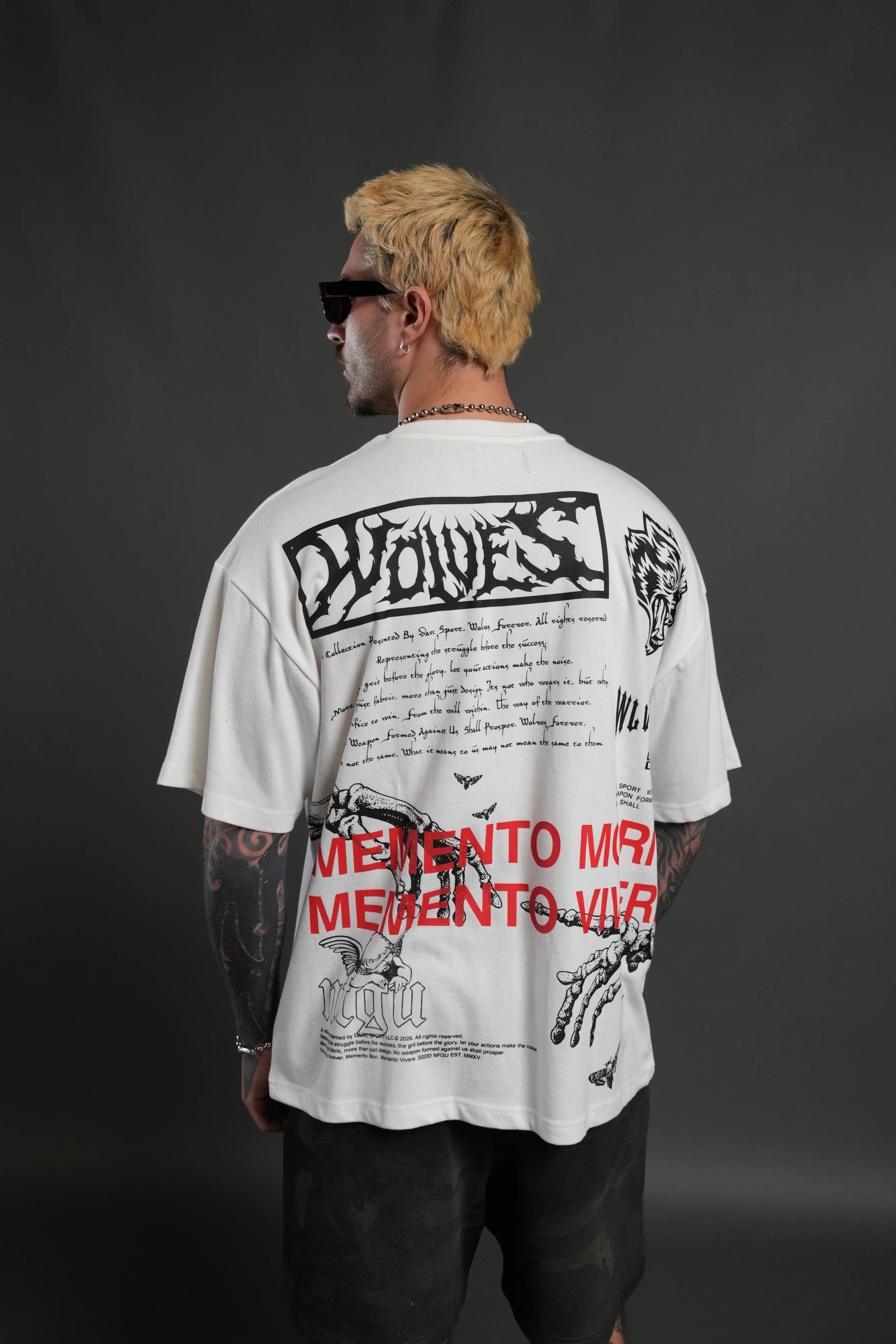 Create V2 "Premium" Oversized Tee in Cream - Image 4