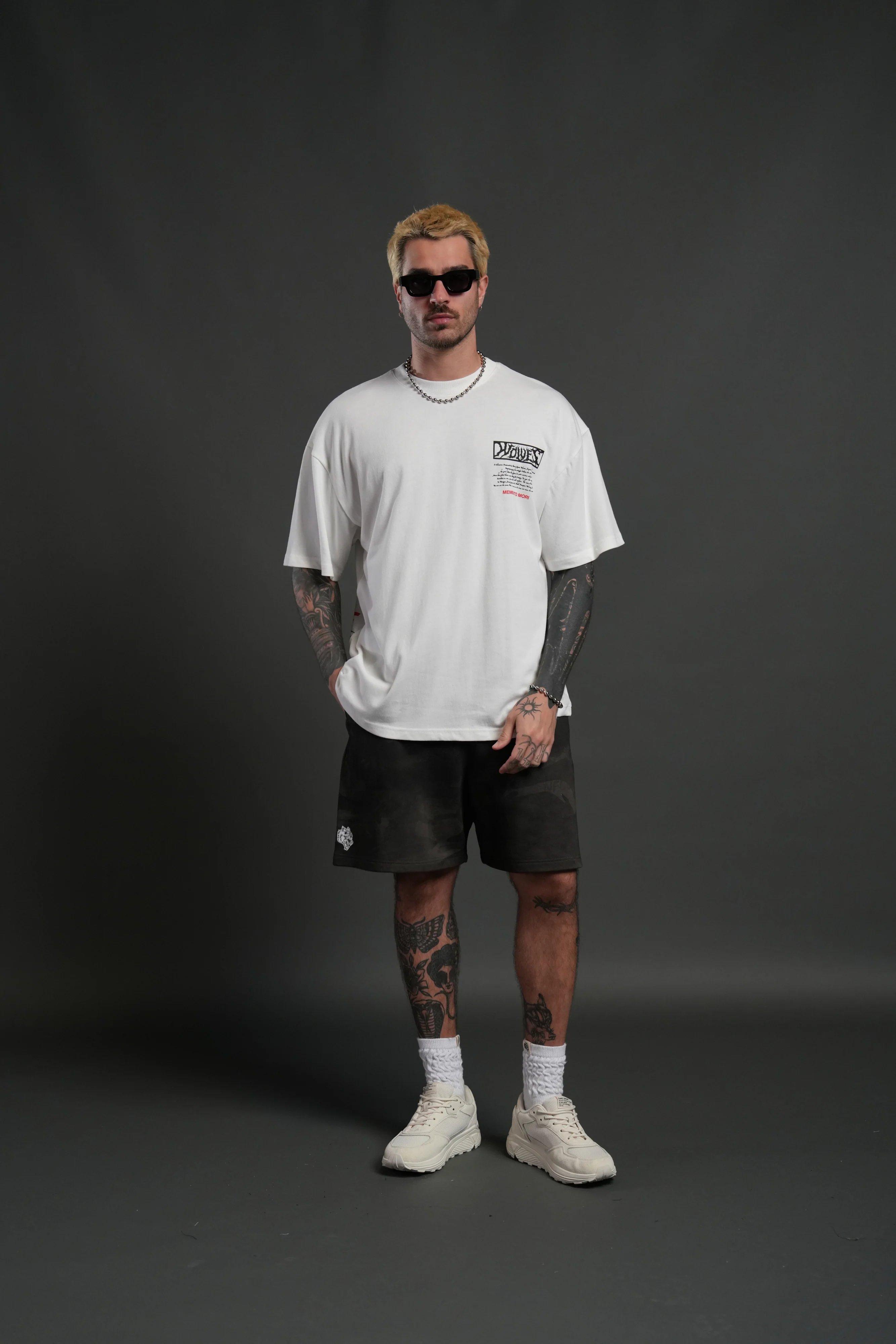 Create V2 "Premium" Oversized Tee in Cream - Image 5