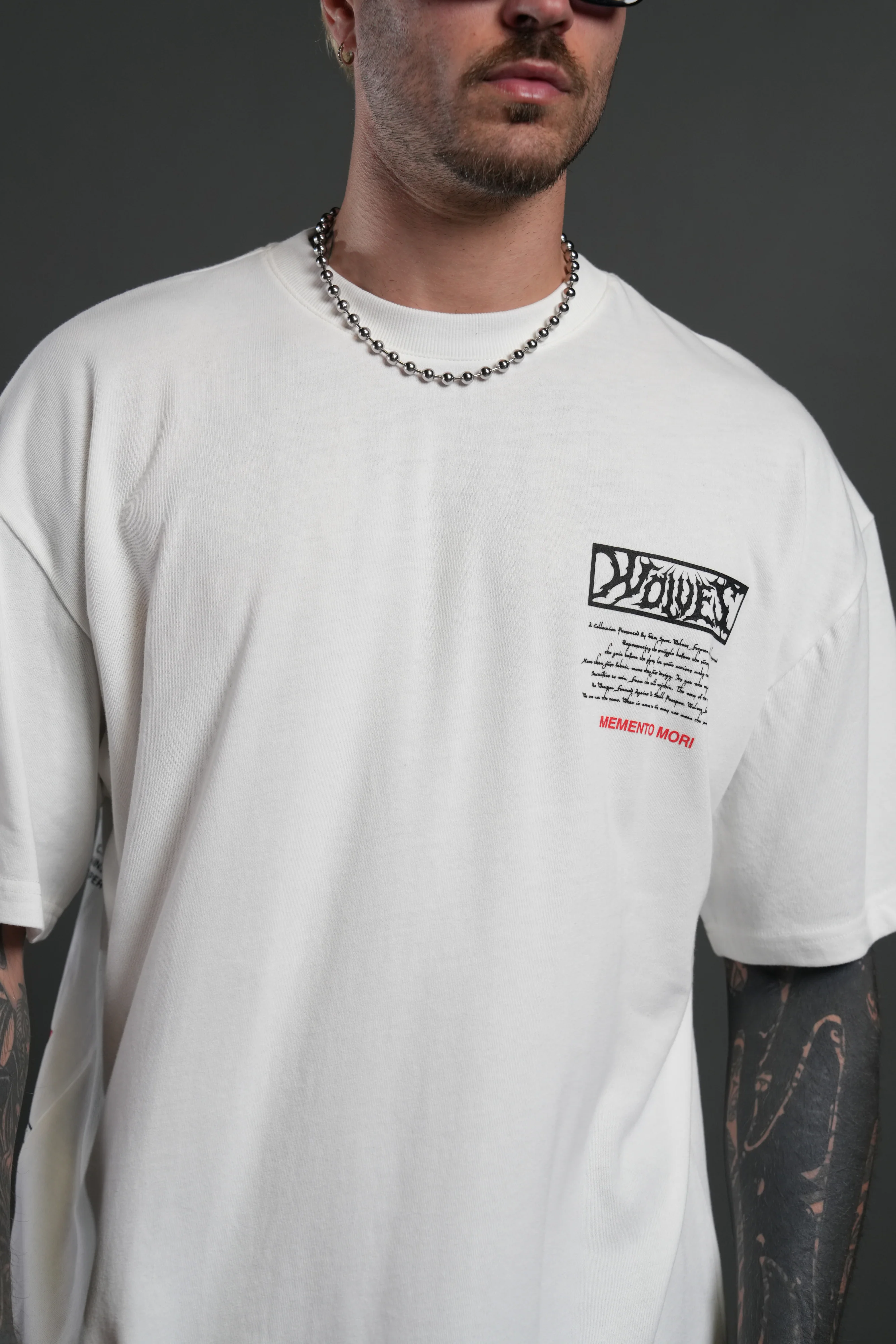 Create V2 "Premium" Oversized Tee in Cream - Image 7