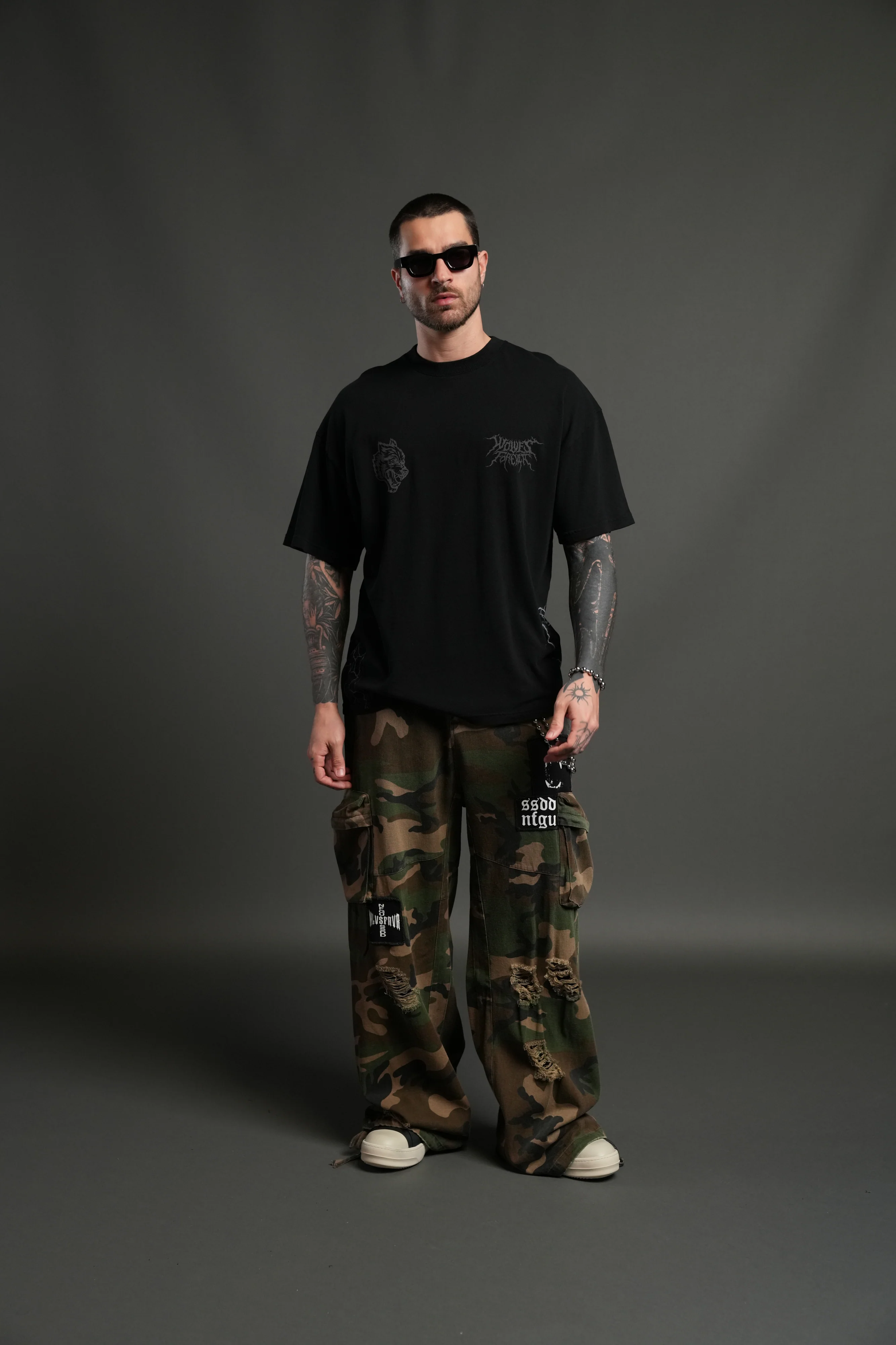 Darc Akuma "Side By Side" Series Premium Oversized Tee in Black - Image 5
