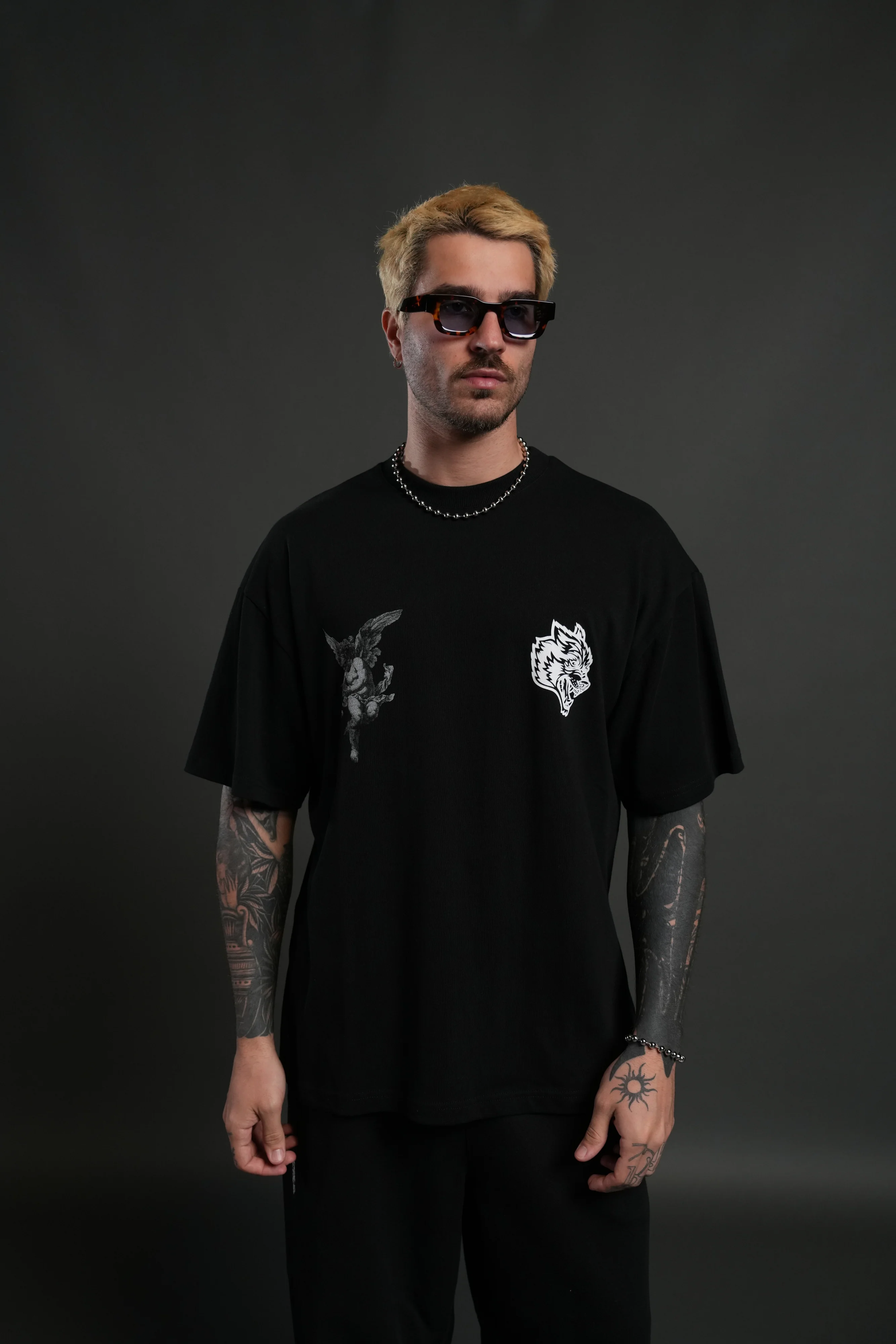Darc Angel "Premium" Oversized Tee in Black - Image 2