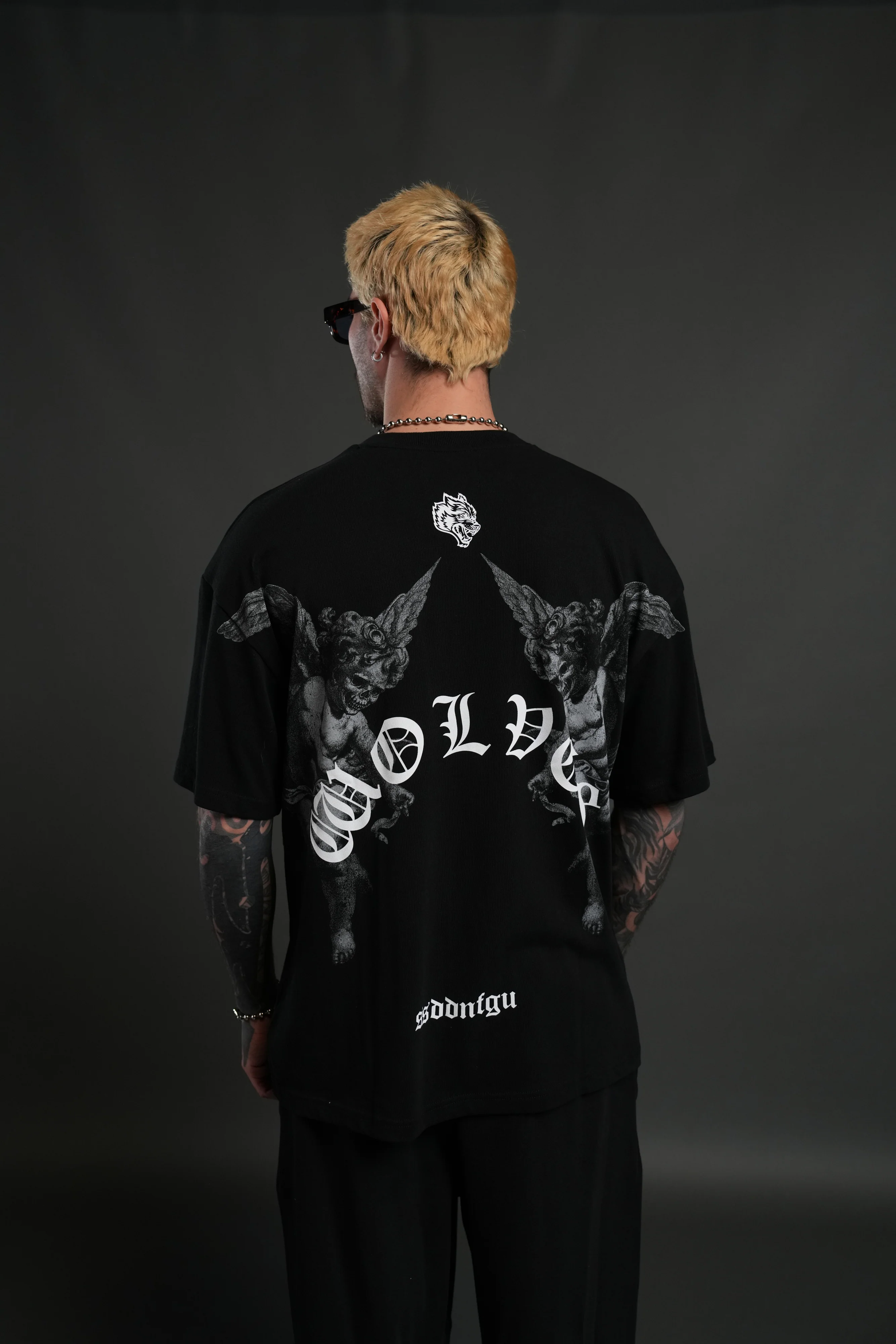 Darc Angel "Premium" Oversized Tee in Black - Image 4