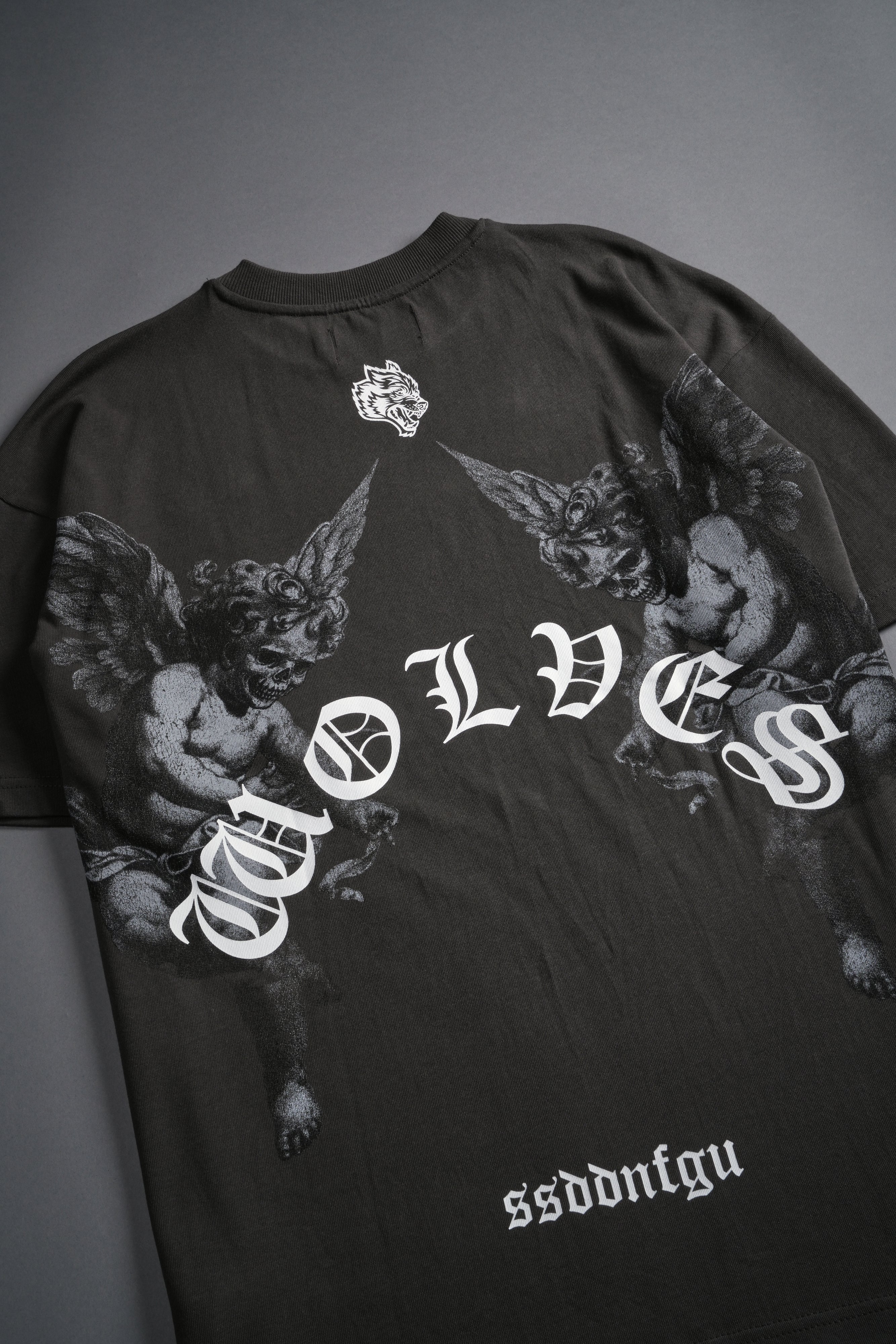 Darc Angel "Premium" Oversized Tee in Wolf Gray - Image 8