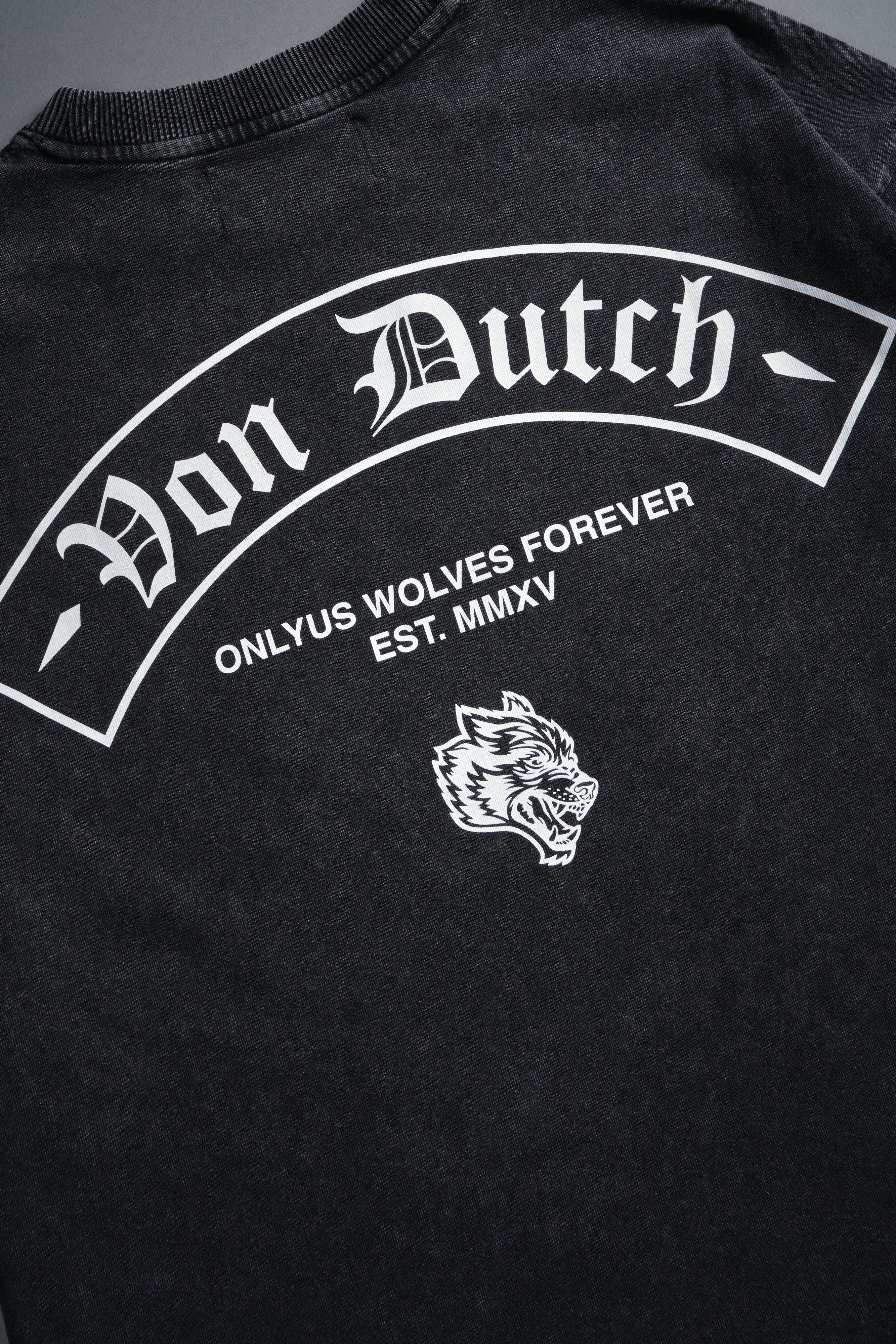 Darc Covenant Grunge Mid-Length Raw Hem Tee in Black - Image 8