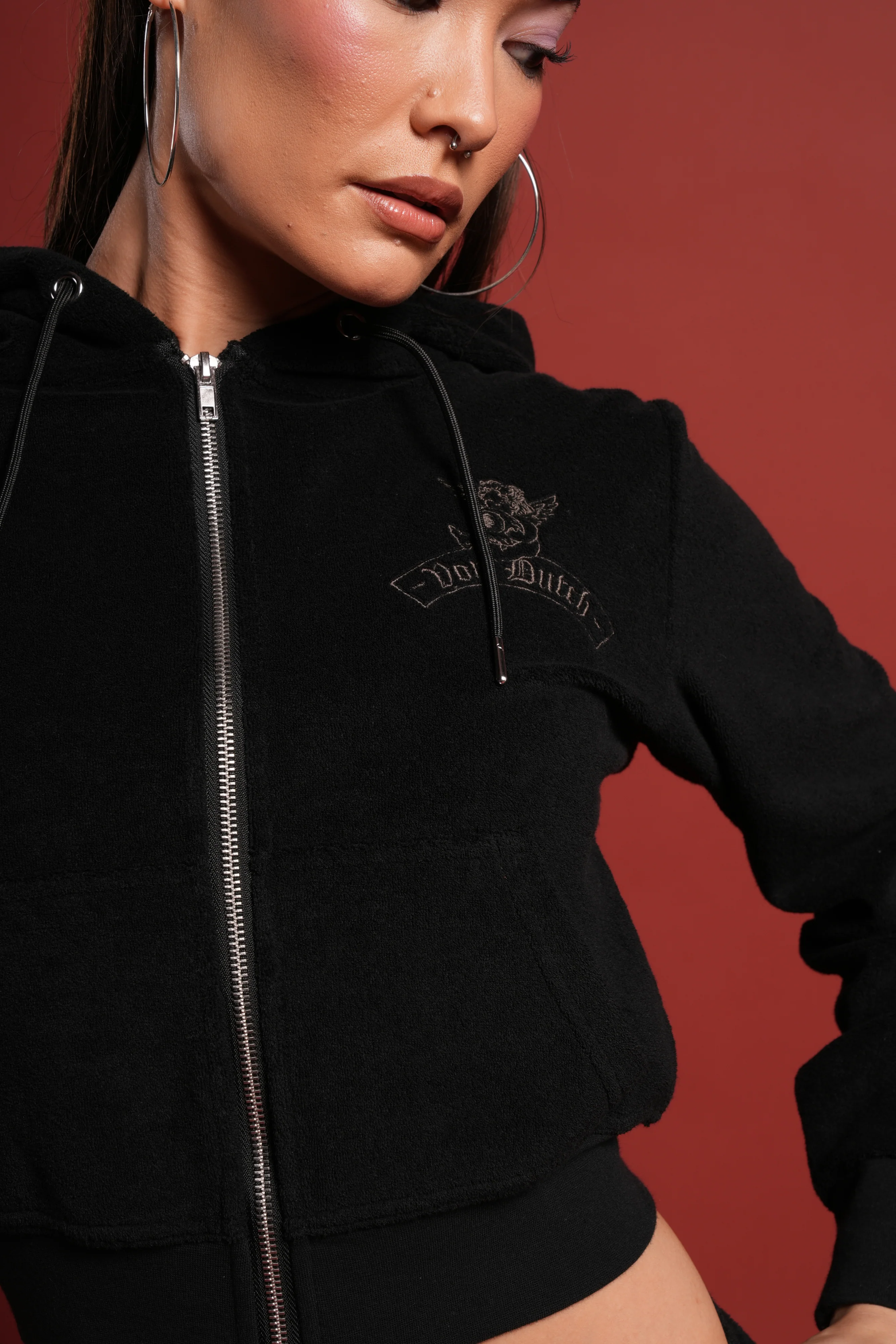 Darc Covenant "Tia" Zip Up Hoodie in Black - Image 5