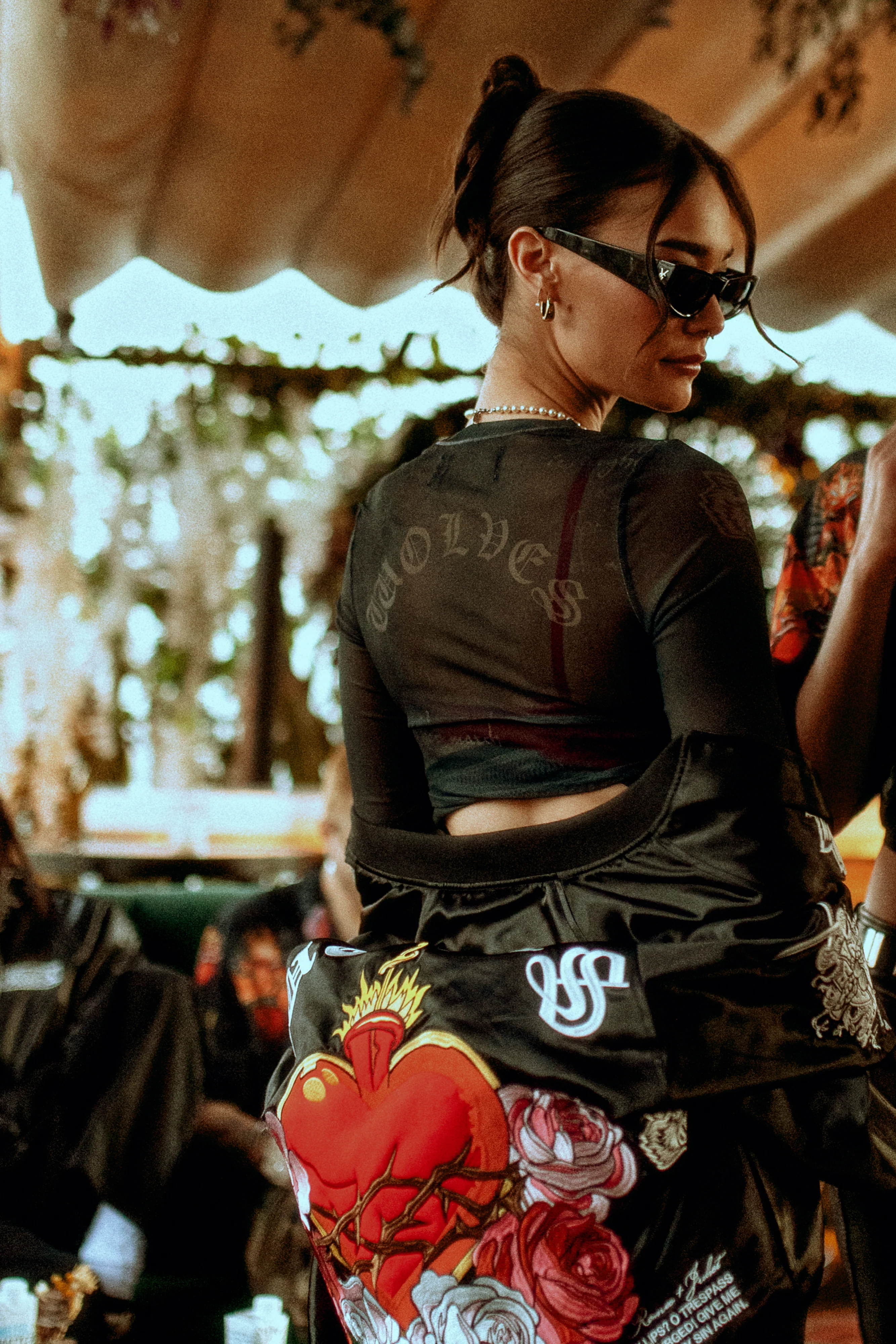 Darc Devotion "Shea" Mesh L/S Top in La Sangre - Image 2