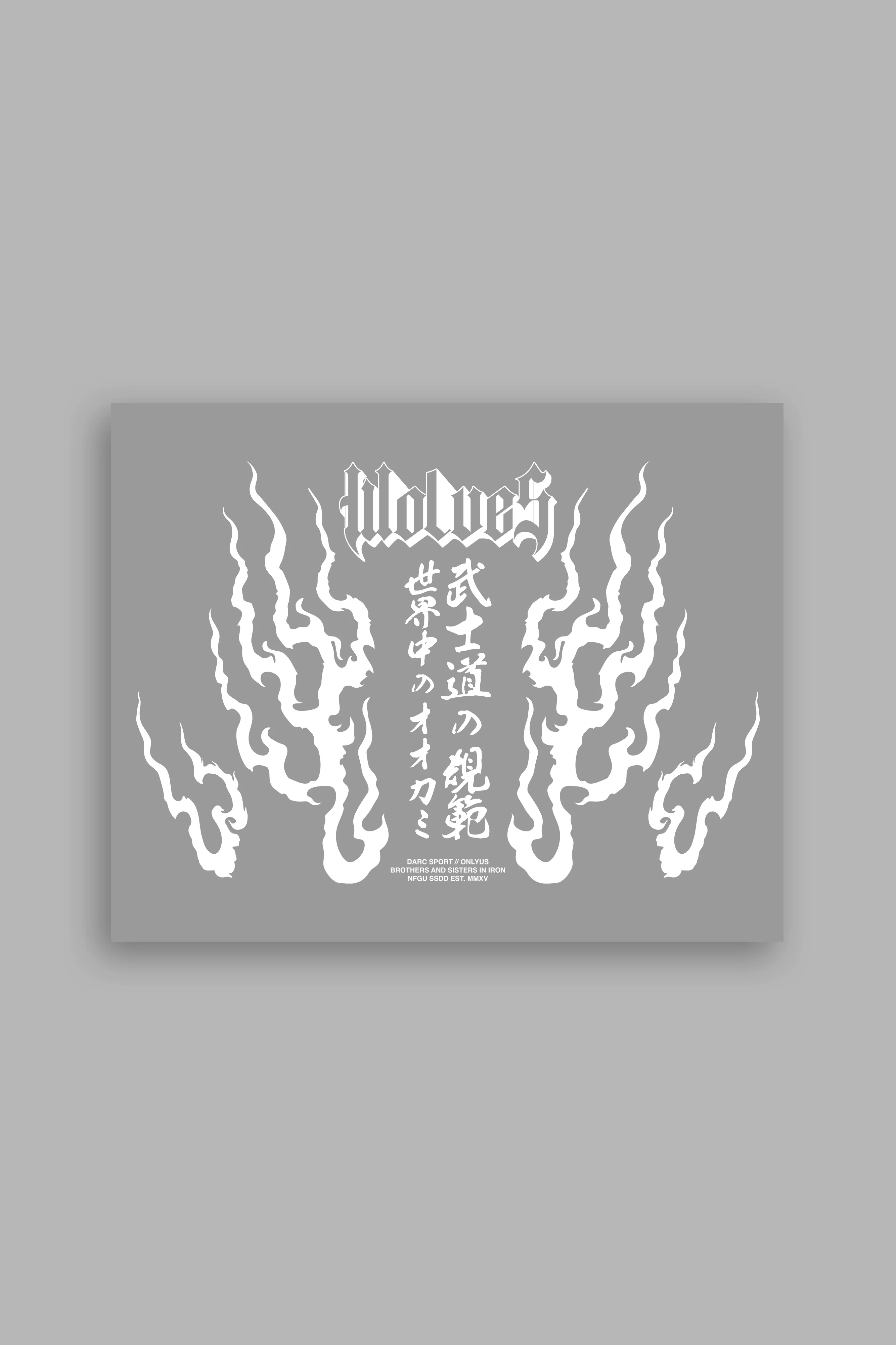 Darc Infernal Laptop Vinyl Decal in White