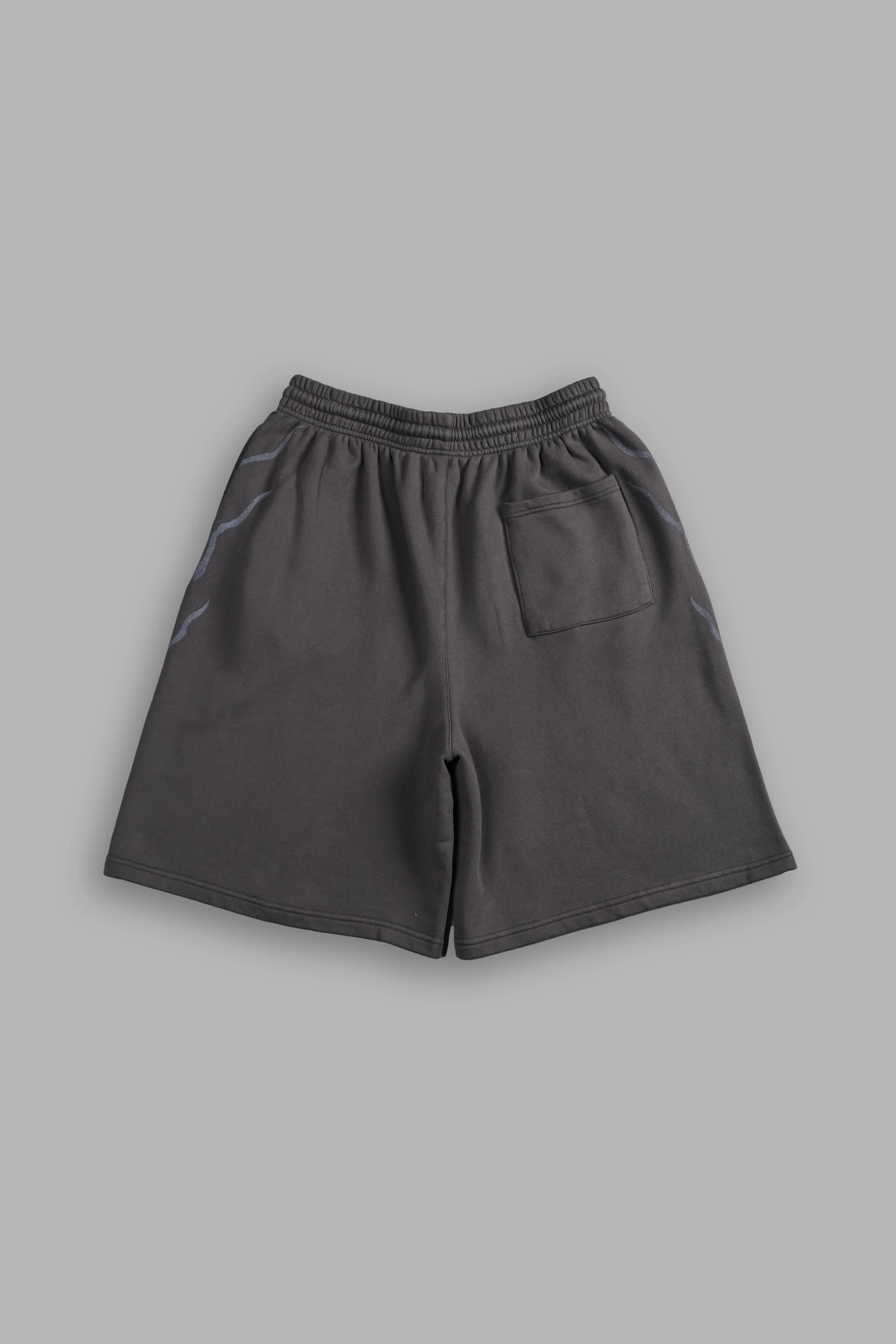 Darc Infernal Oversized Osiris Sweat Shorts in Wolf Gray - Image 3