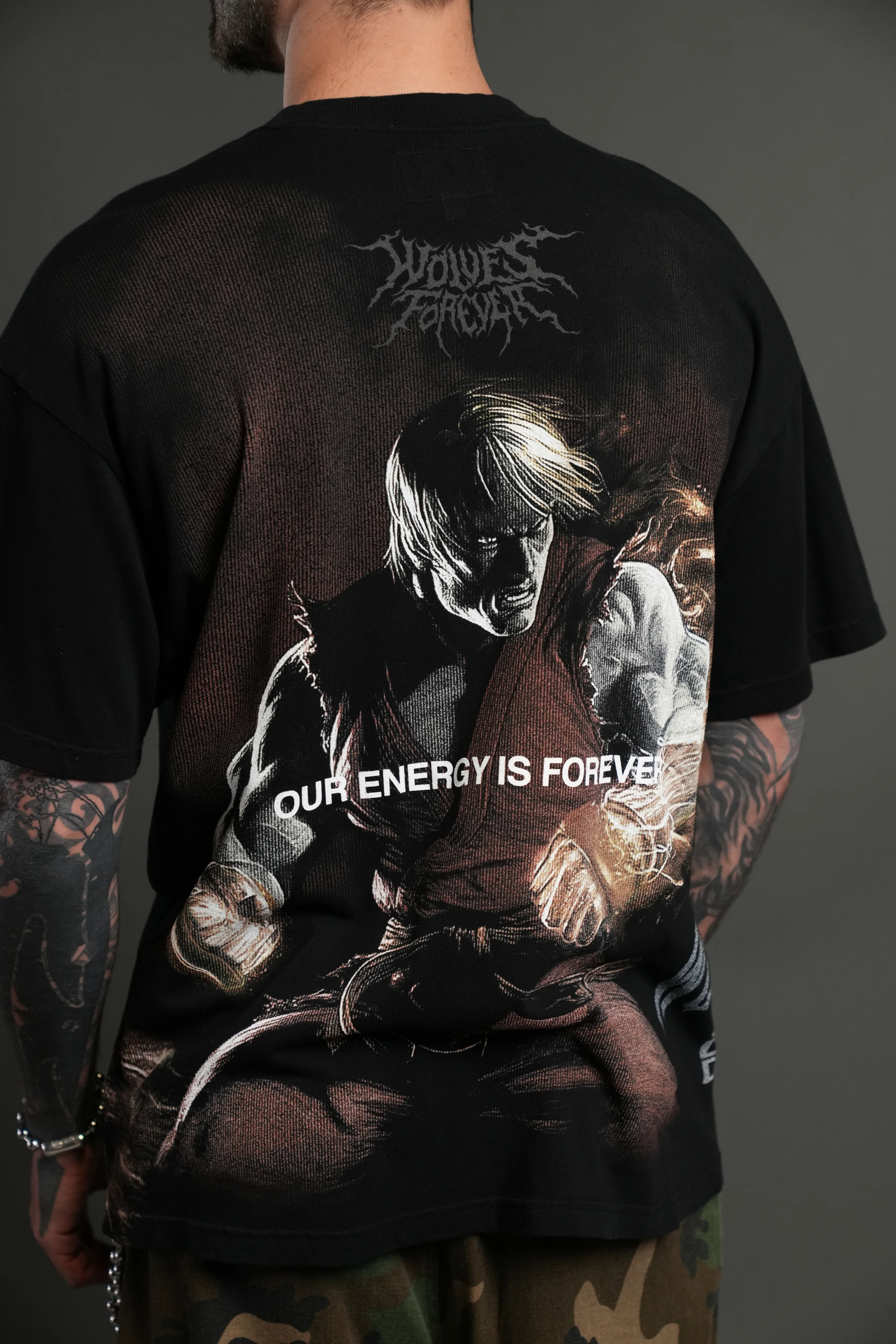 Darc Ken "Side By Side" Series Premium Oversized Tee in Black - Image 12