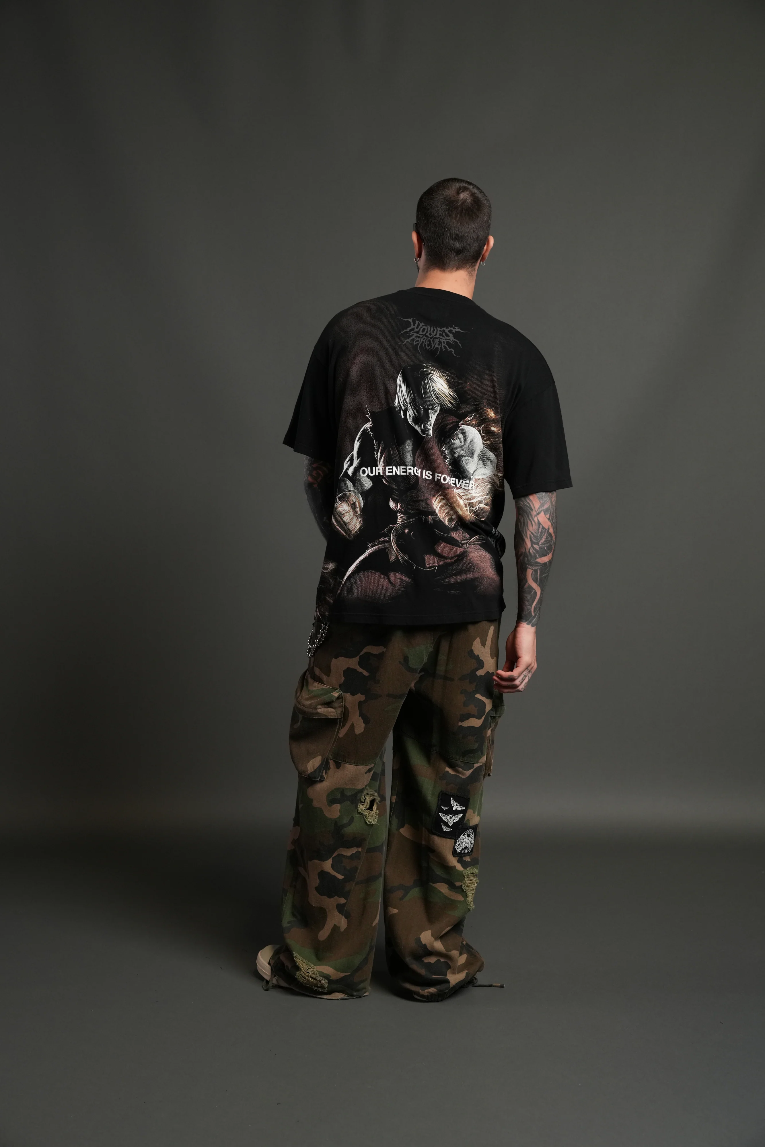 Darc Ken "Side By Side" Series Premium Oversized Tee in Black - Image 8