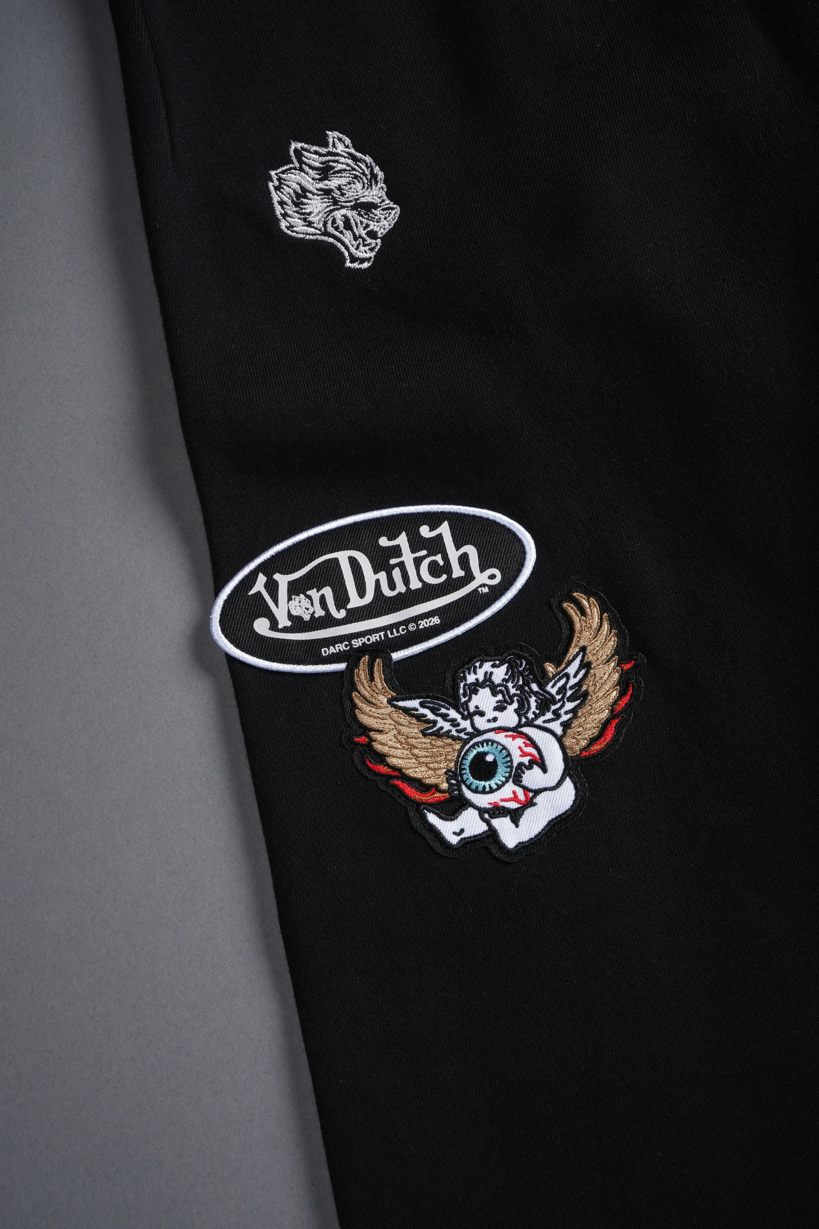 Darc Kulture Bigelow Cargo Sweat Pants in Black - Image 9