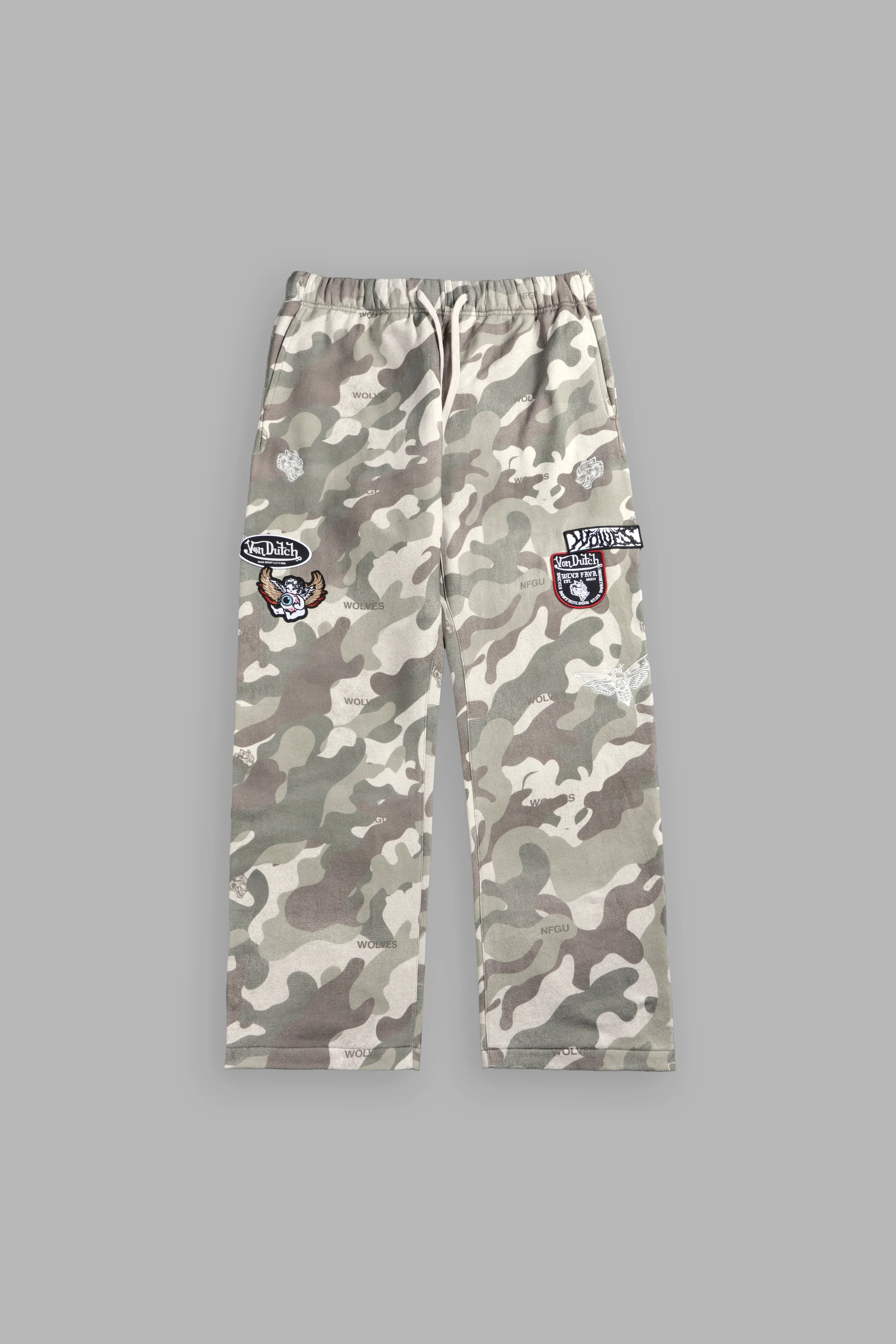 Darc Kulture Bigelow Cargo Sweat Pants in DSVD Green Camo