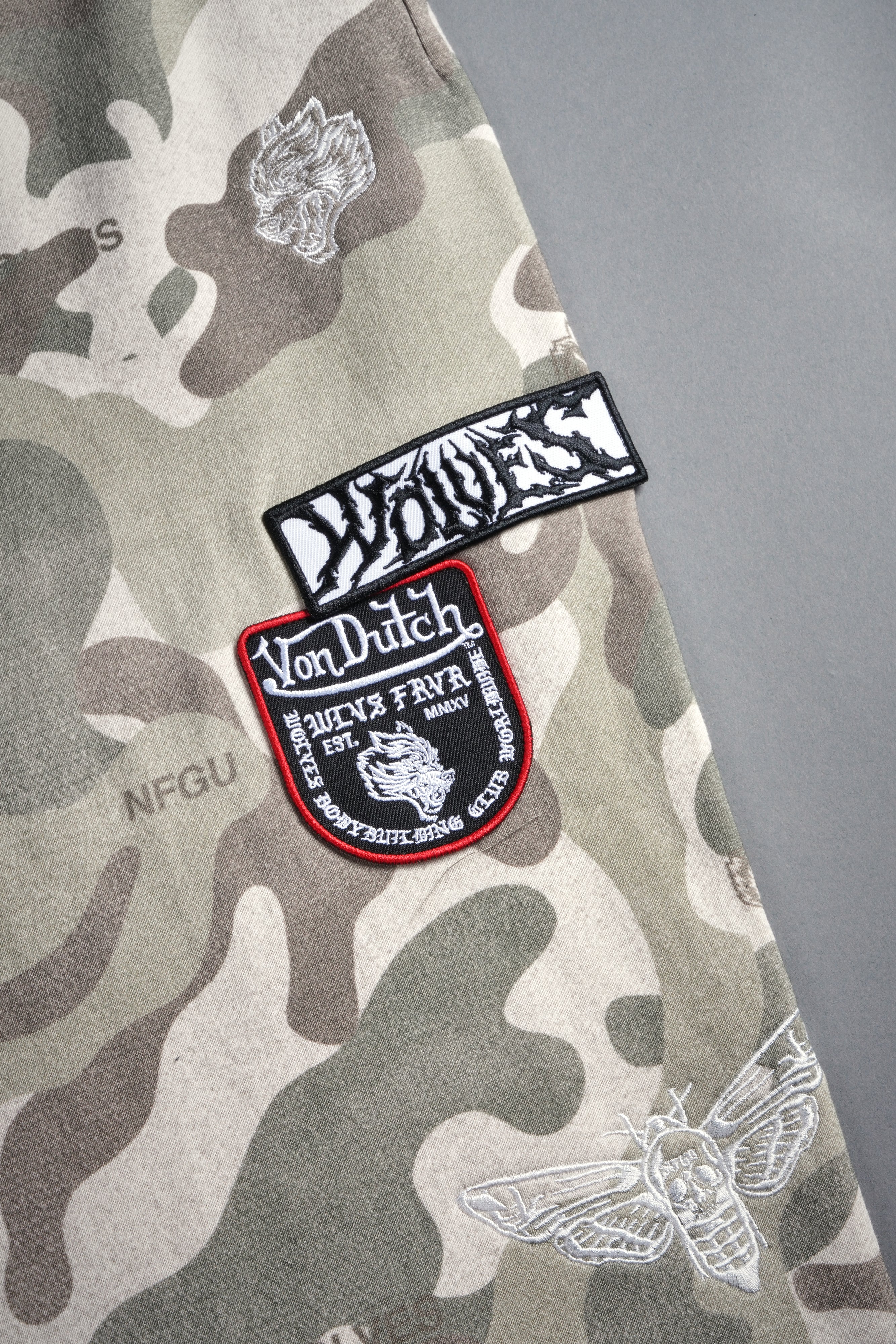 Darc Kulture Bigelow Cargo Sweat Pants in DSVD Green Camo - Image 10