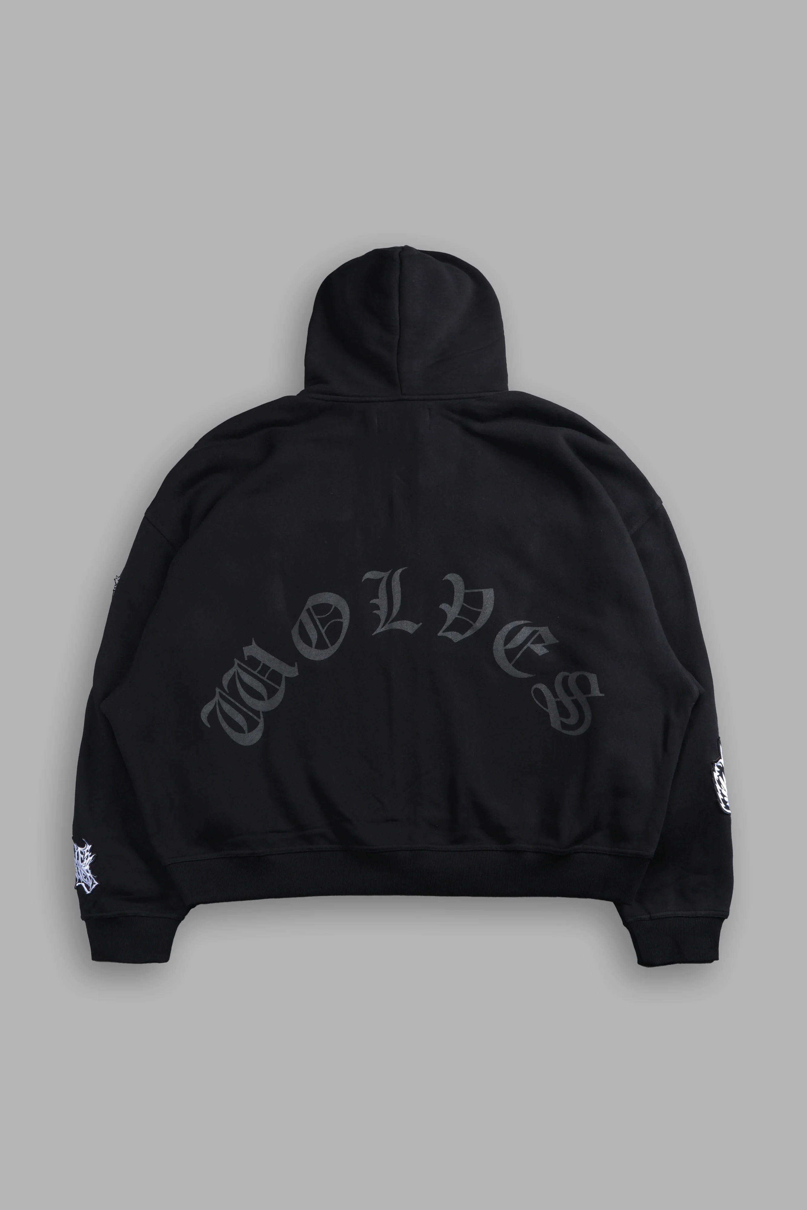 Darc Kulture Vex Double Zip Hoodie in Black - Image 4