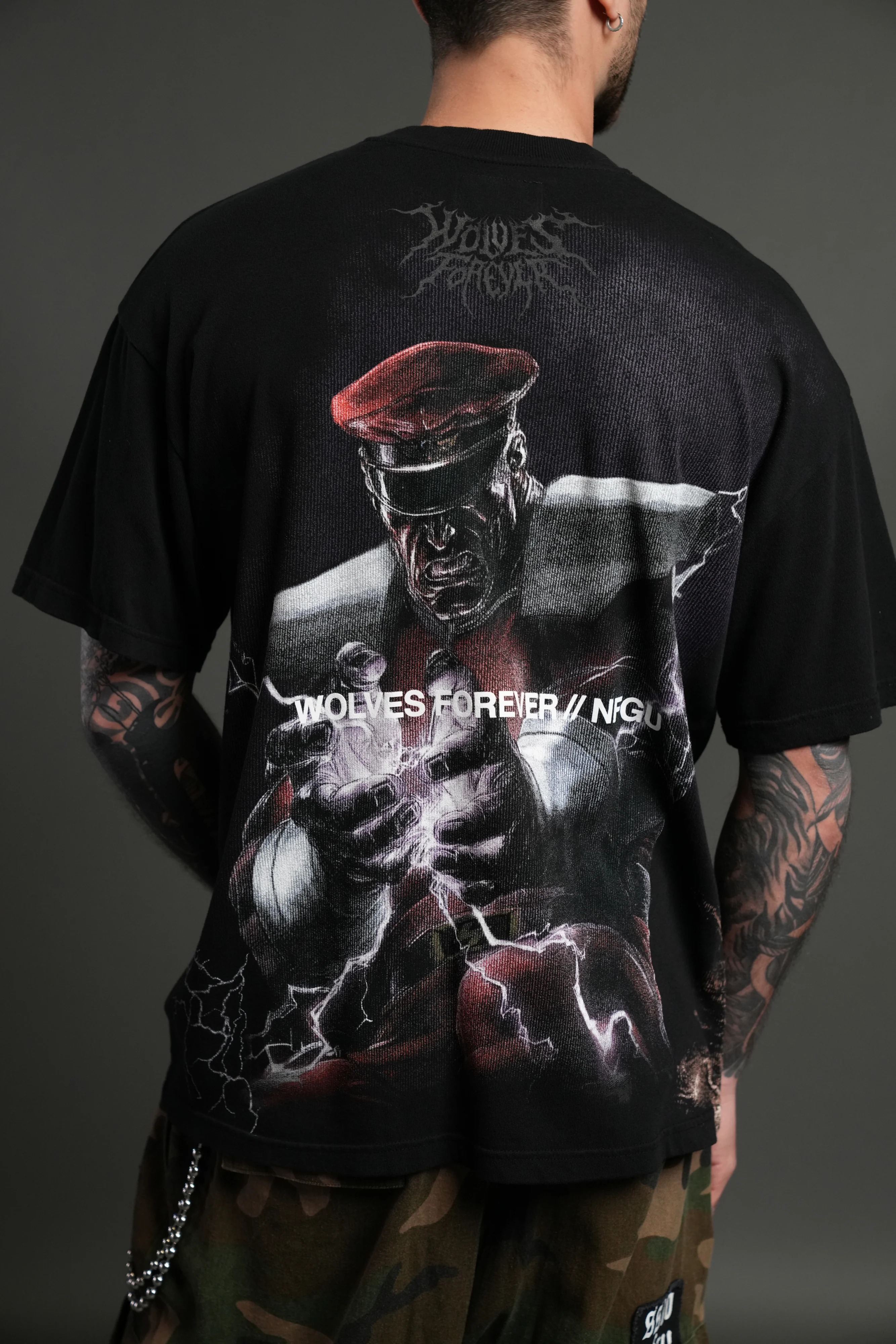 Darc M. Bison "Side By Side" Series Premium Oversized Tee in Black - Image 10