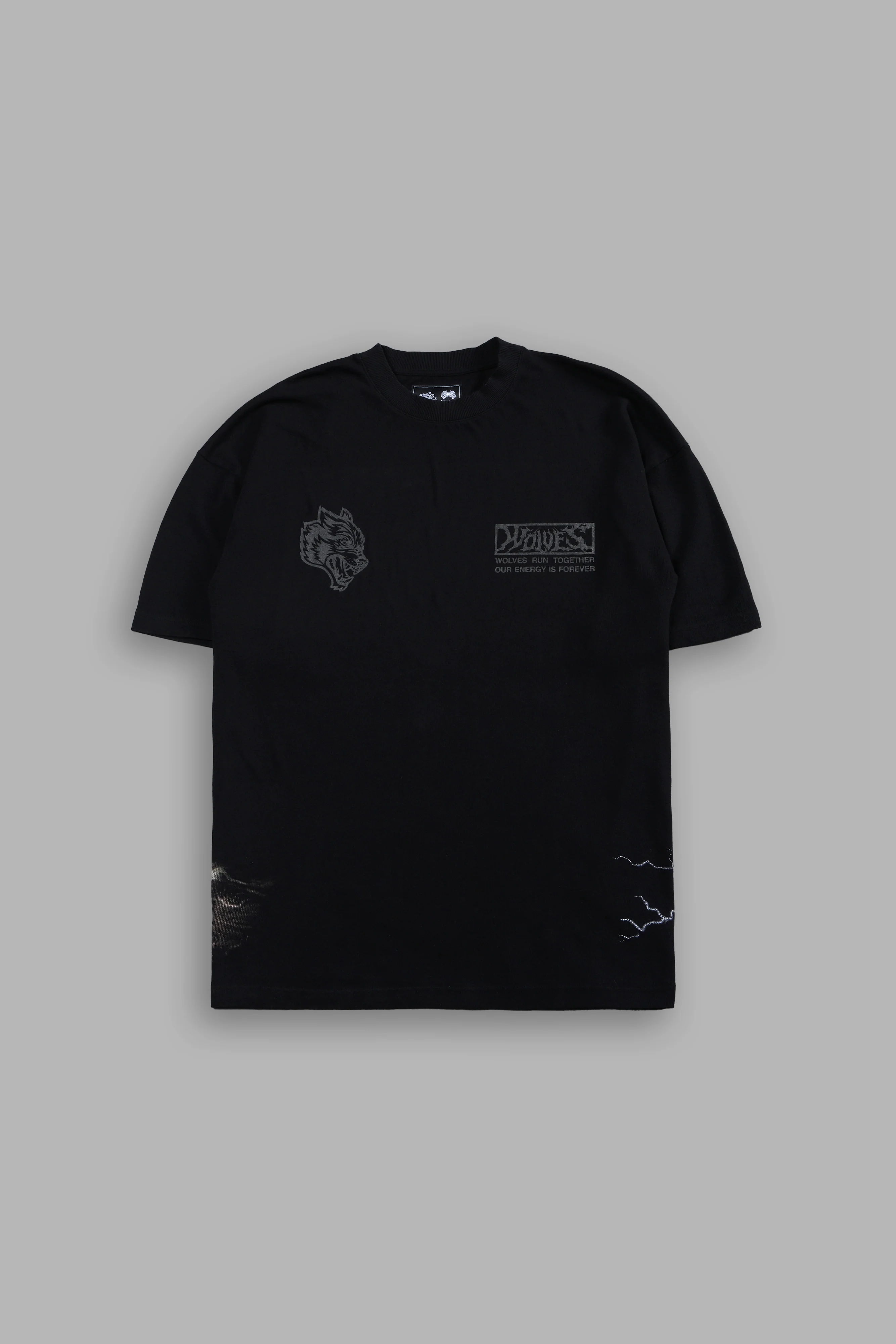 Darc M. Bison "Side By Side" Series Premium Oversized Tee in Black - Image 3