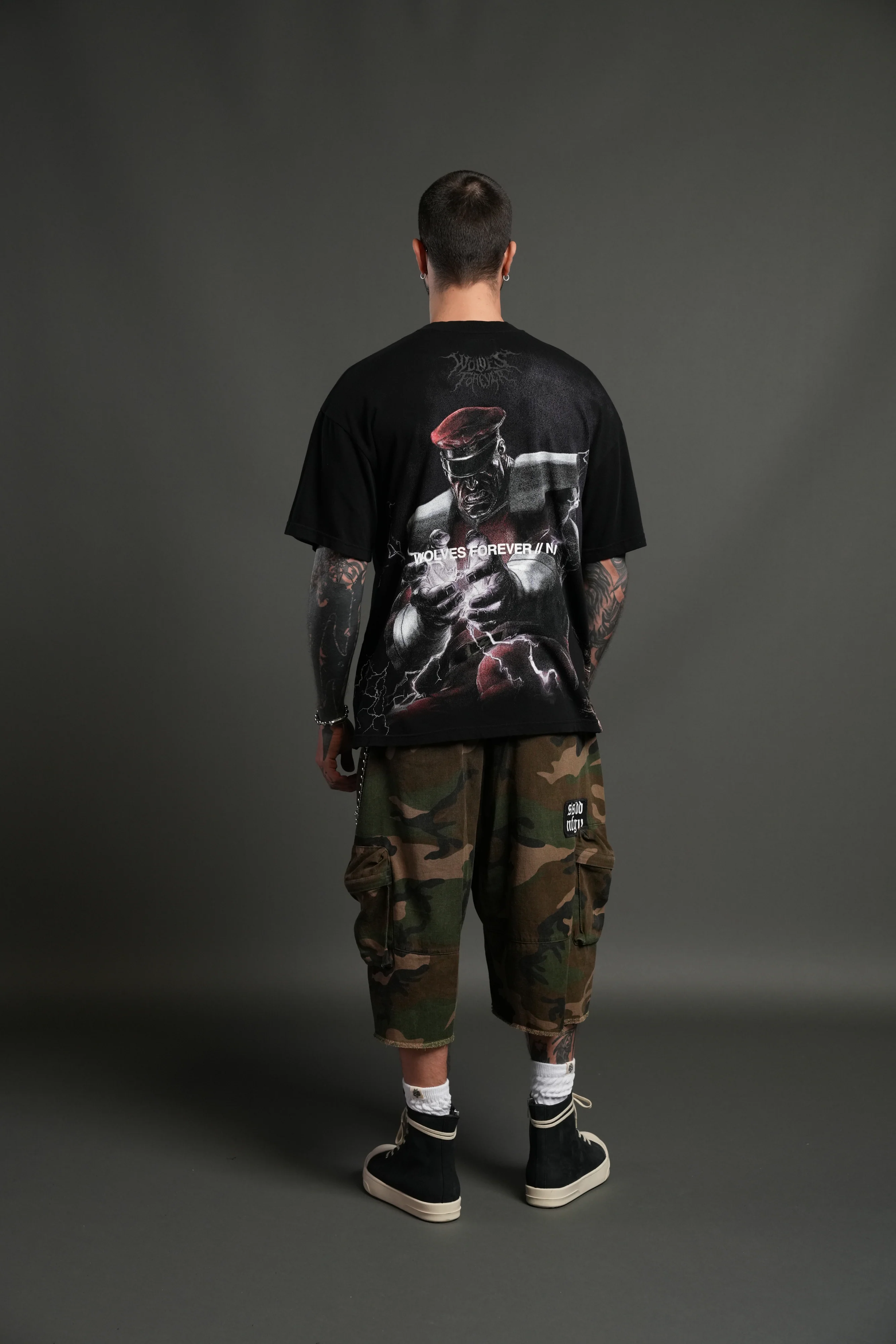 Darc M. Bison "Side By Side" Series Premium Oversized Tee in Black - Image 6