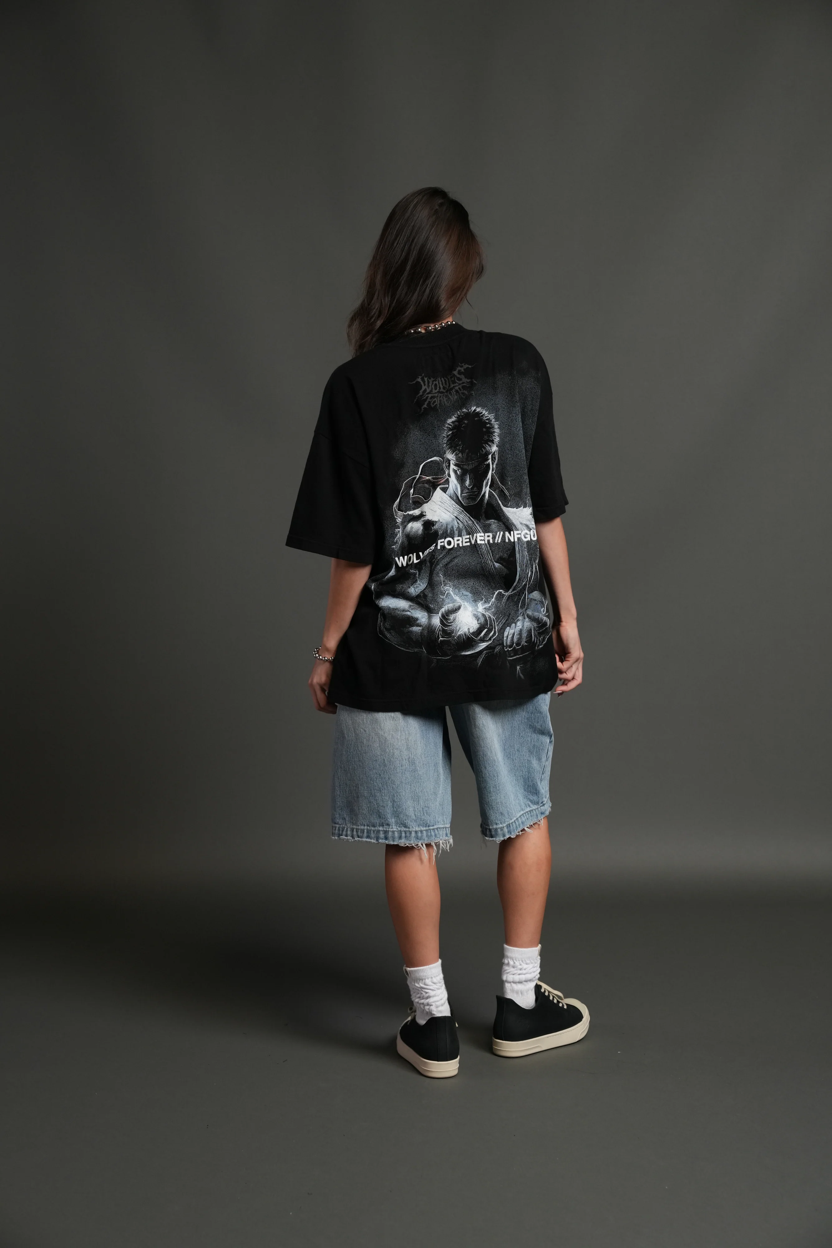 Darc Ryu "Side By Side" Series Premium Oversized Tee in Black - Image 10