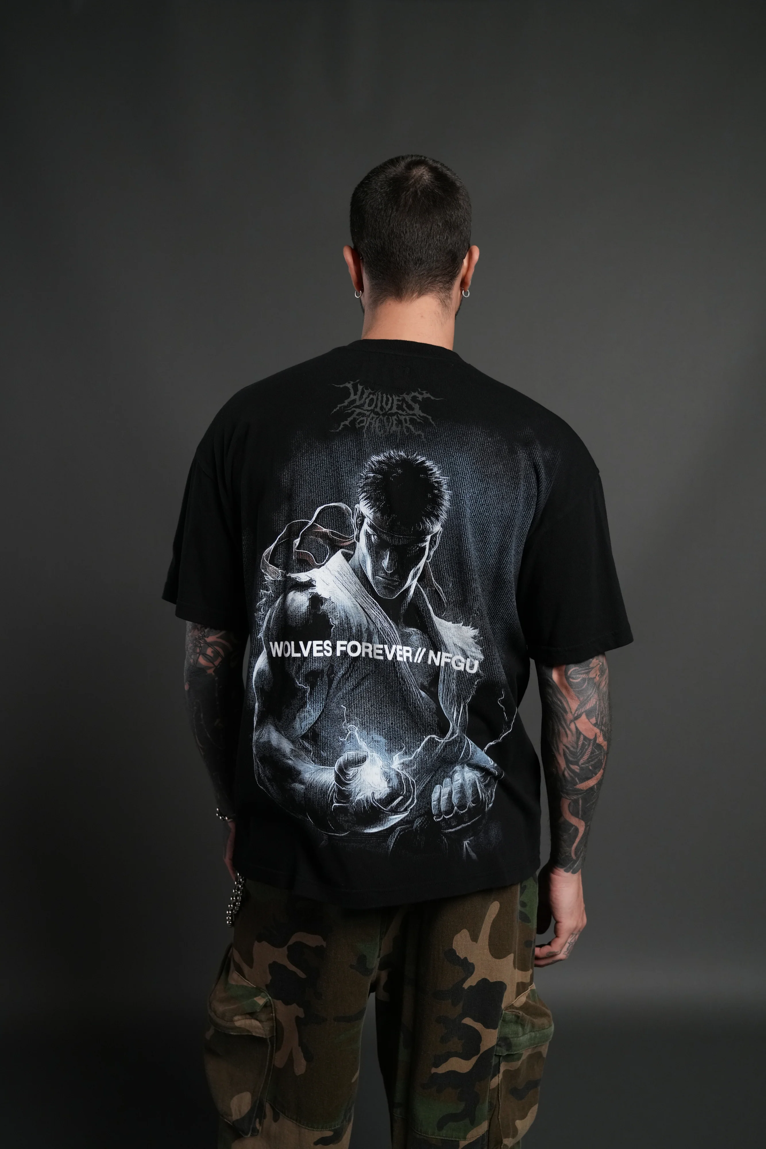 Darc Ryu "Side By Side" Series Premium Oversized Tee in Black - Image 4