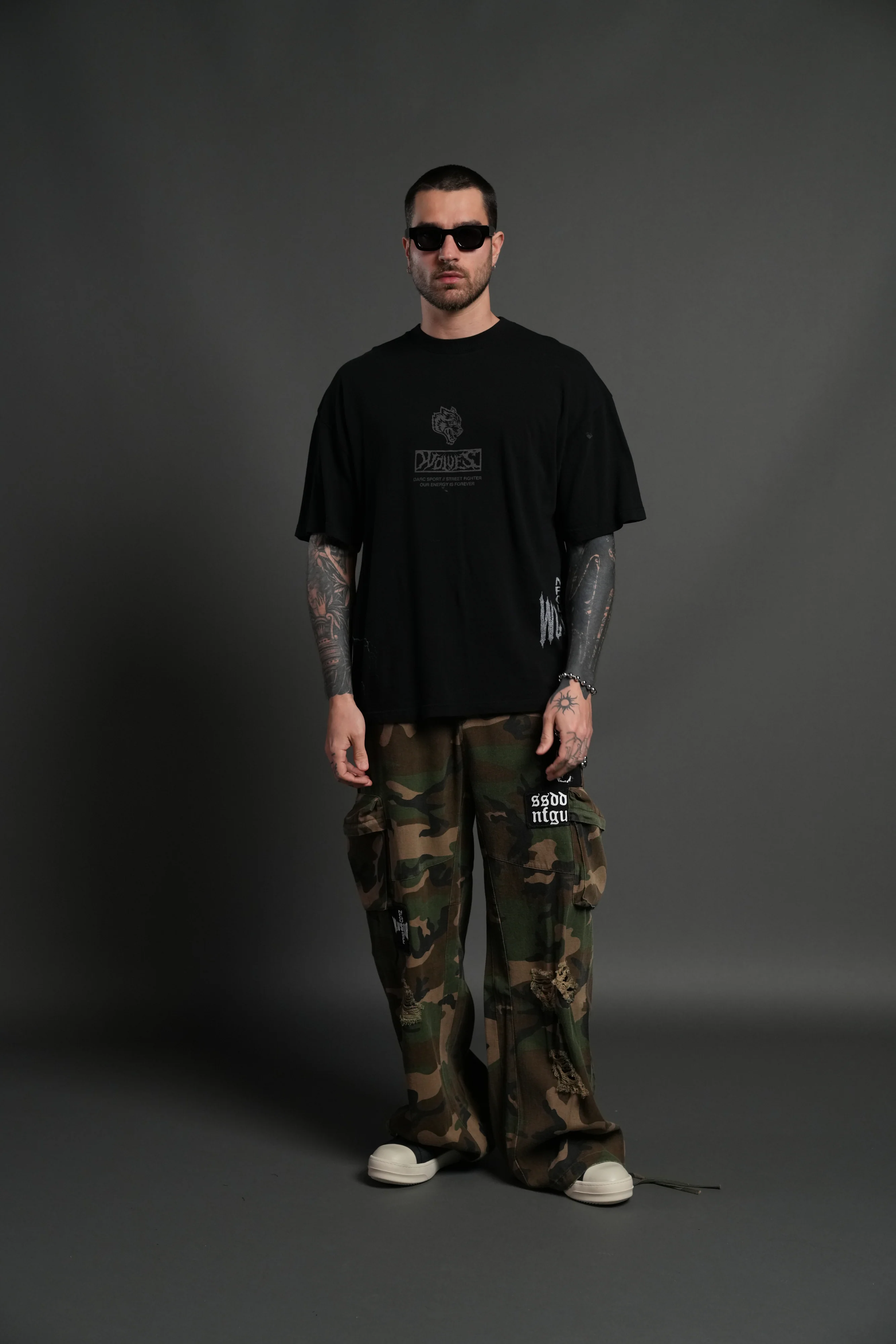 Darc Ryu "Side By Side" Series Premium Oversized Tee in Black - Image 7
