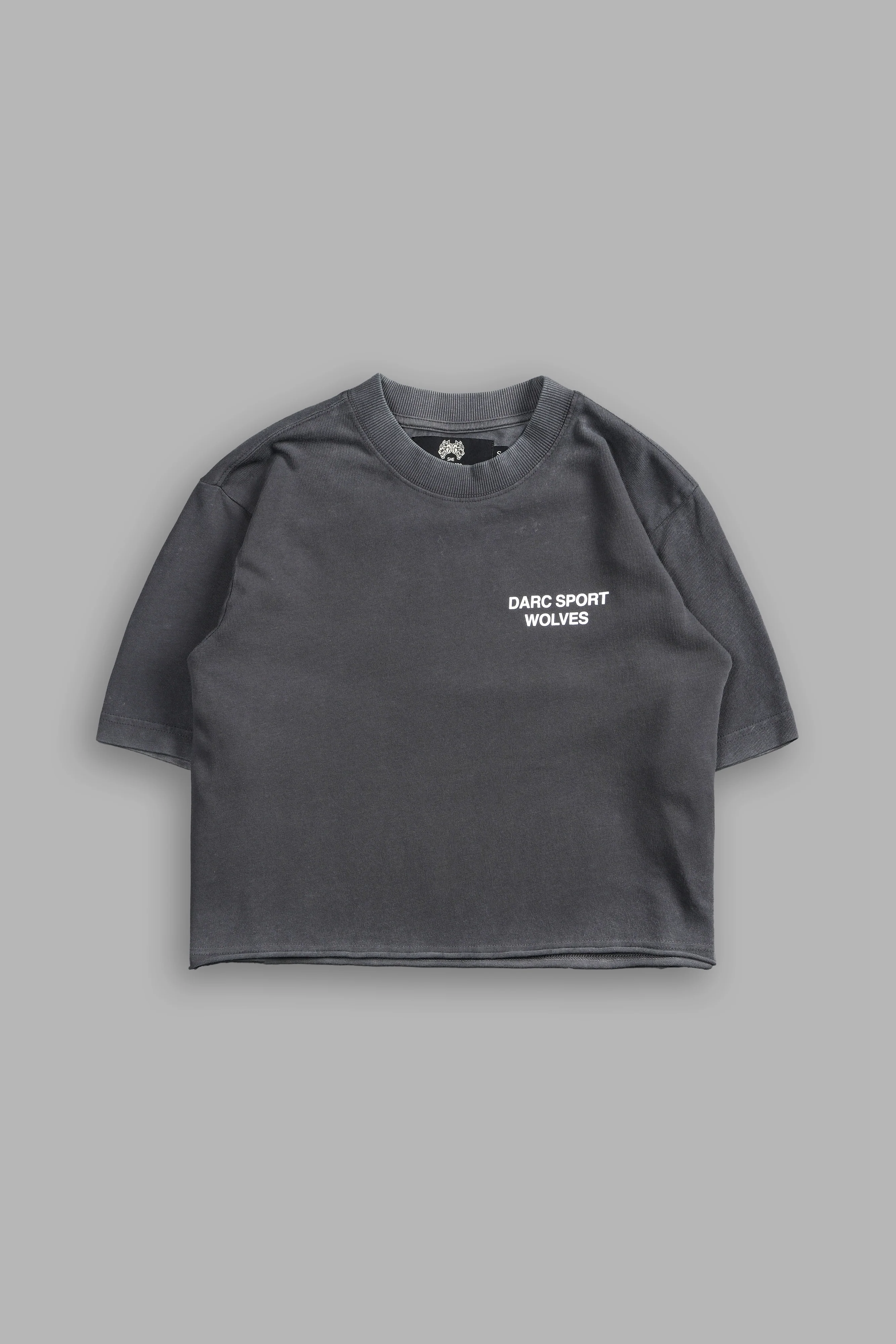 Darc Sport Wolves Blossom "Premium" (Cropped) Tee in Wolf Gray - Image 4