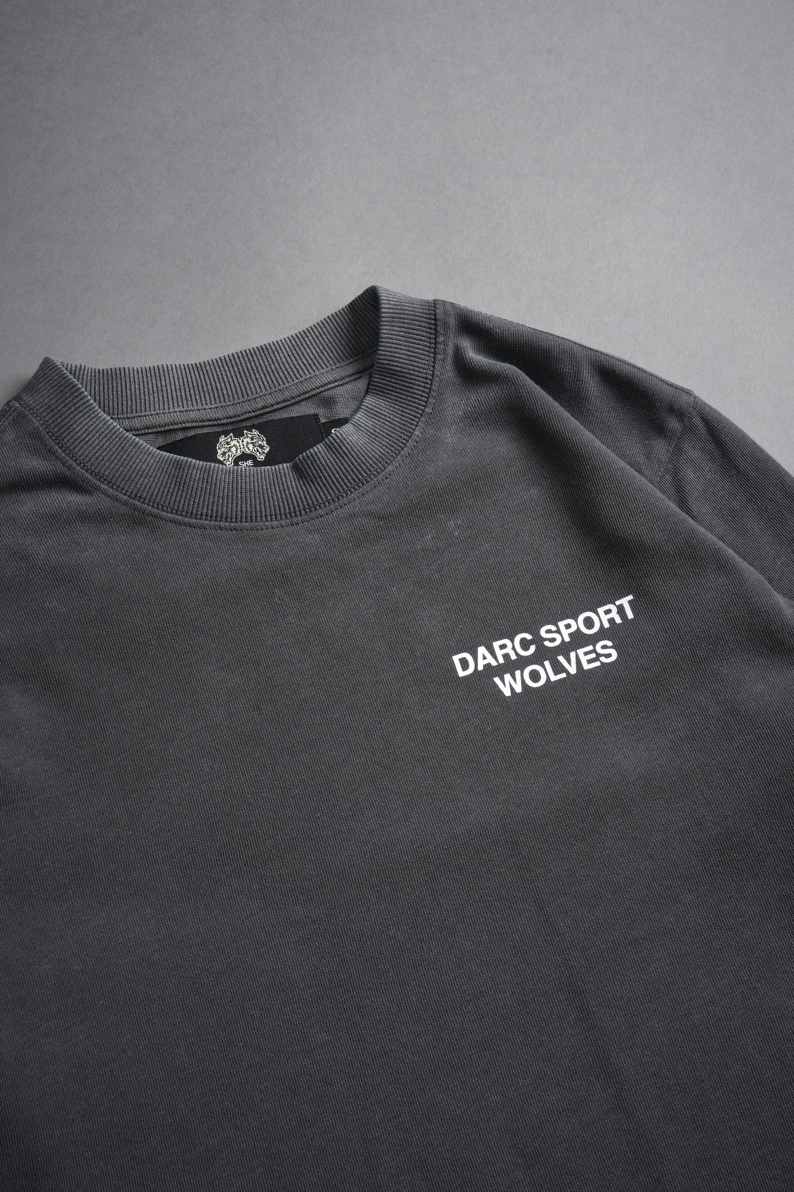 Darc Sport Wolves Blossom "Premium" (Cropped) Tee in Wolf Gray - Image 7