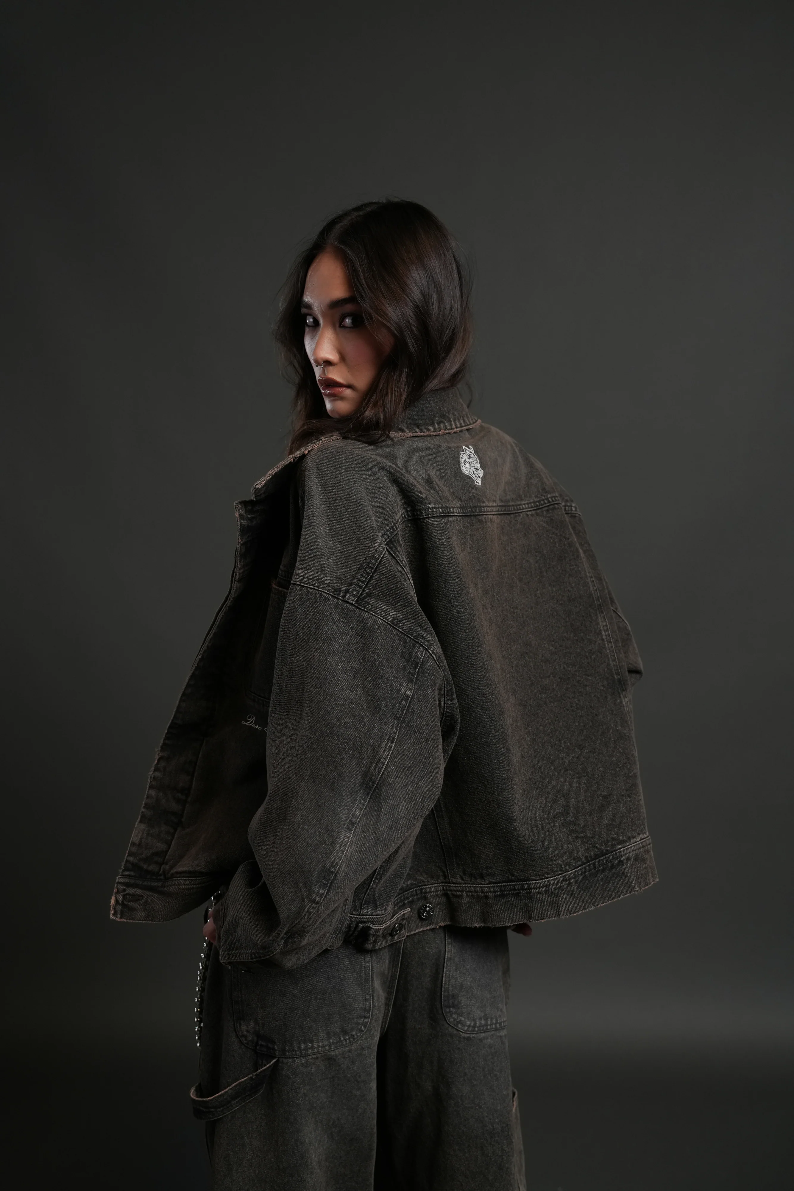Darc Sport Wolves Jax Denim Jacket in Mojave Brown - Image 10