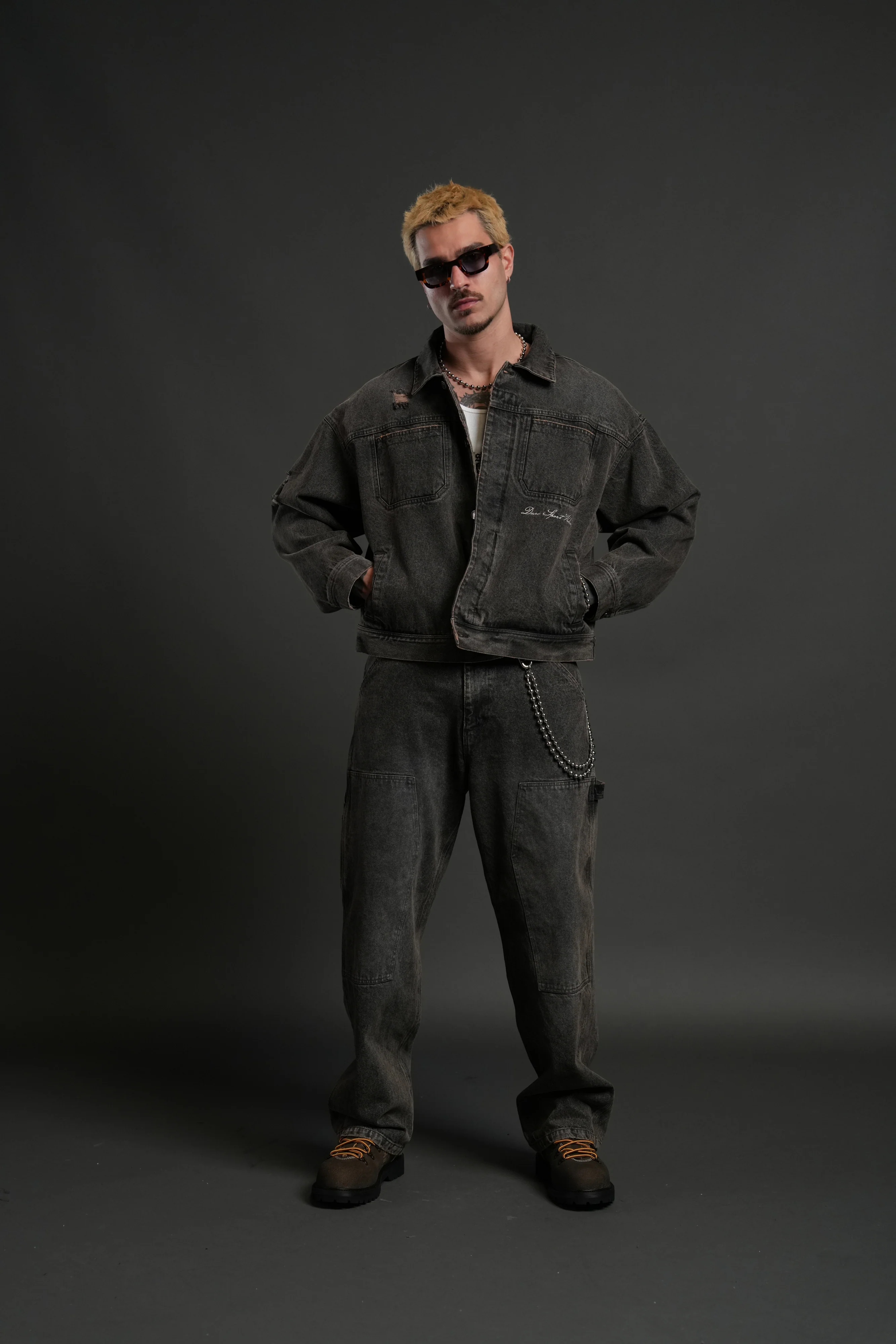 Darc Sport Wolves Jax Denim Jacket in Mojave Brown - Image 5