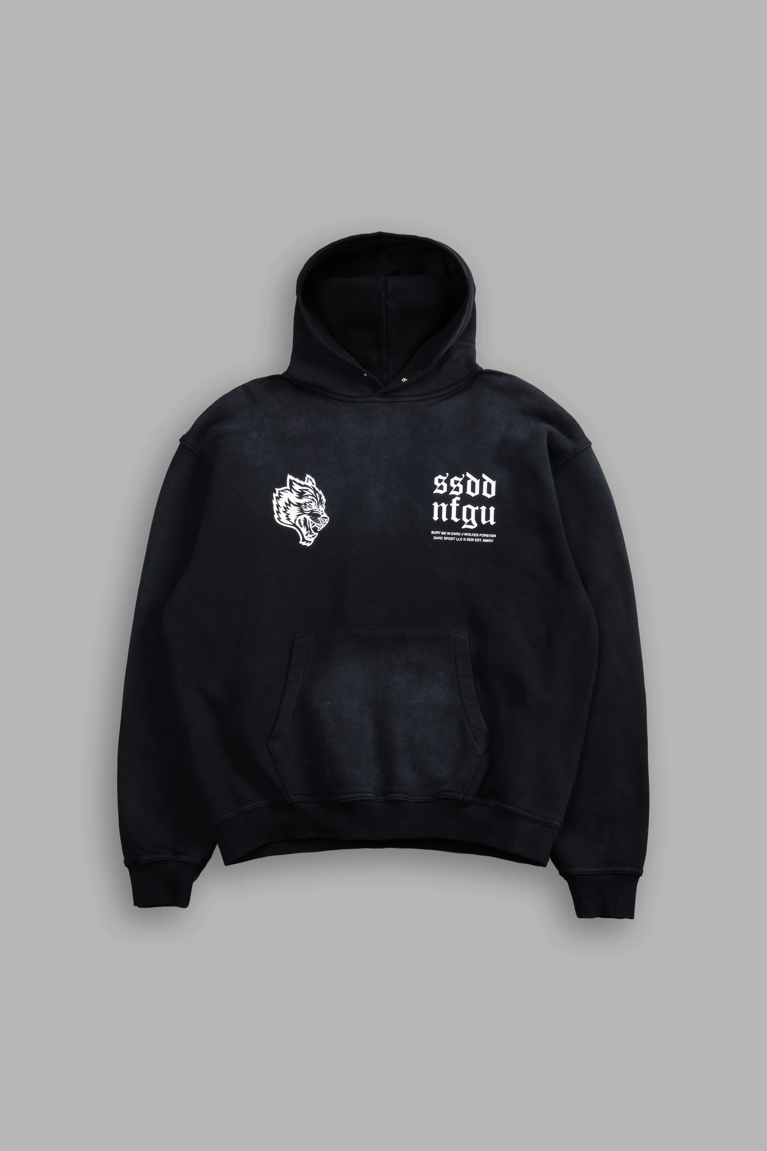 Darc Storm "Pierce" Hoodie in Black Drift Wash - Image 3