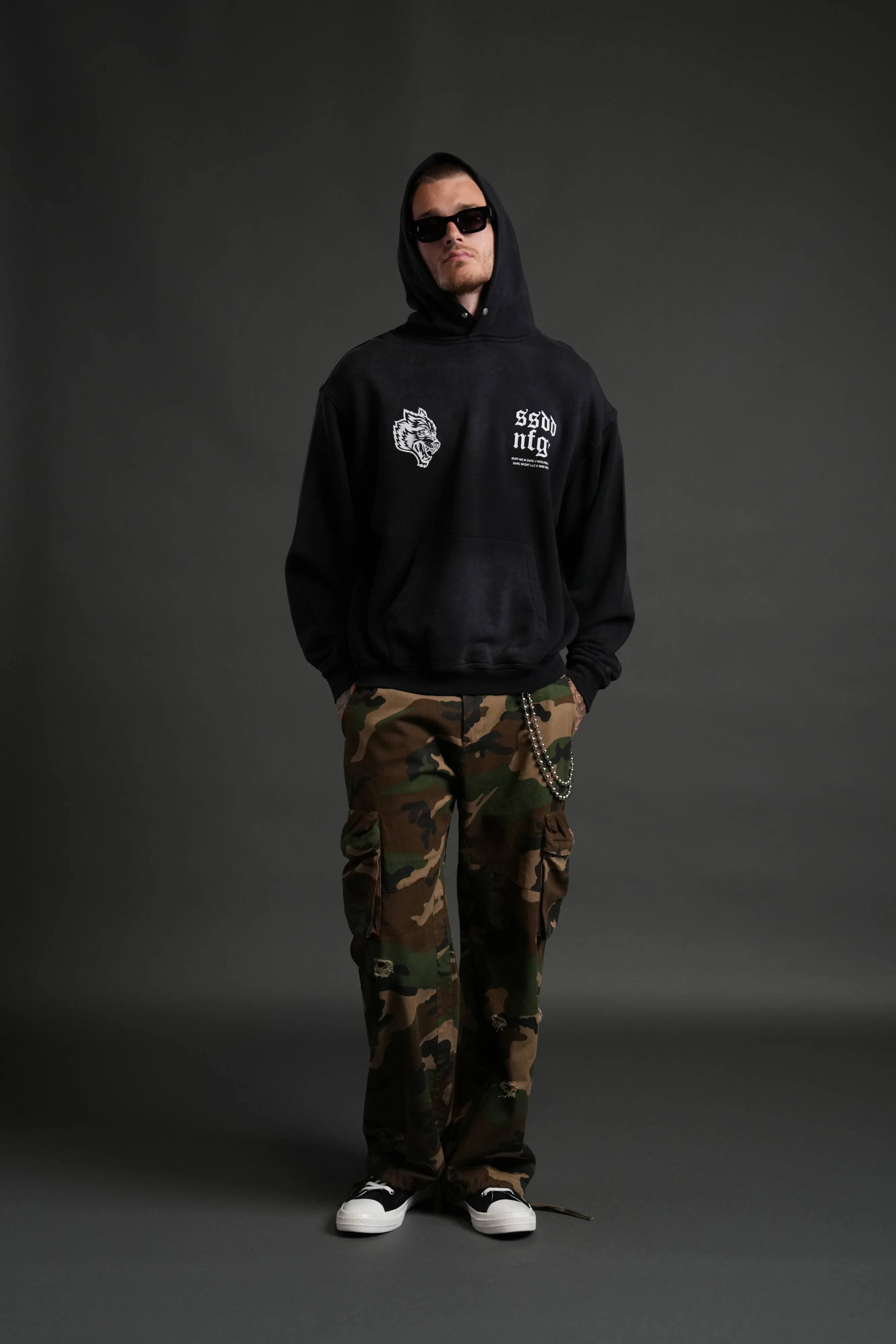 Darc Storm "Pierce" Hoodie in Black Drift Wash - Image 5