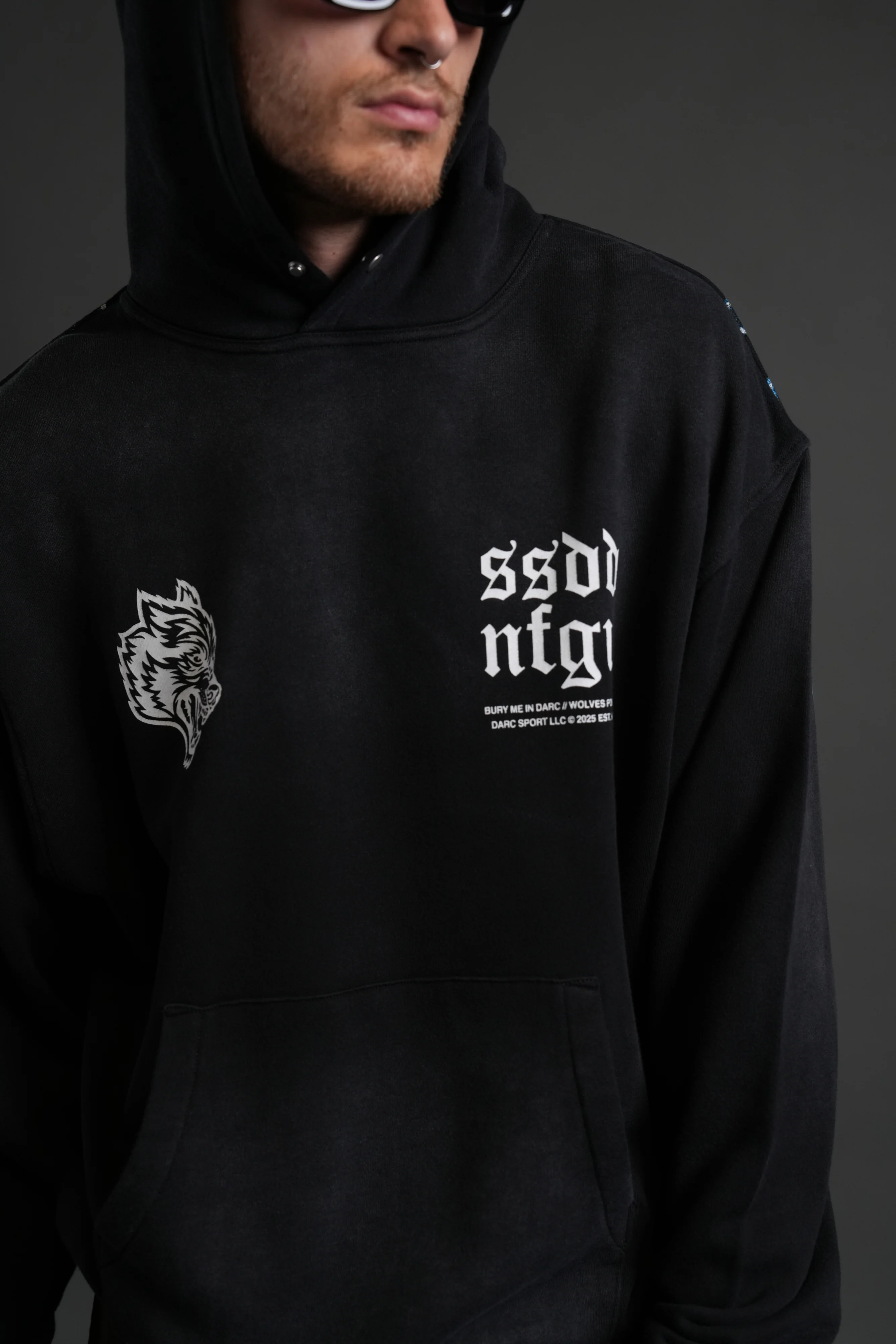Darc Storm "Pierce" Hoodie in Black Drift Wash - Image 7