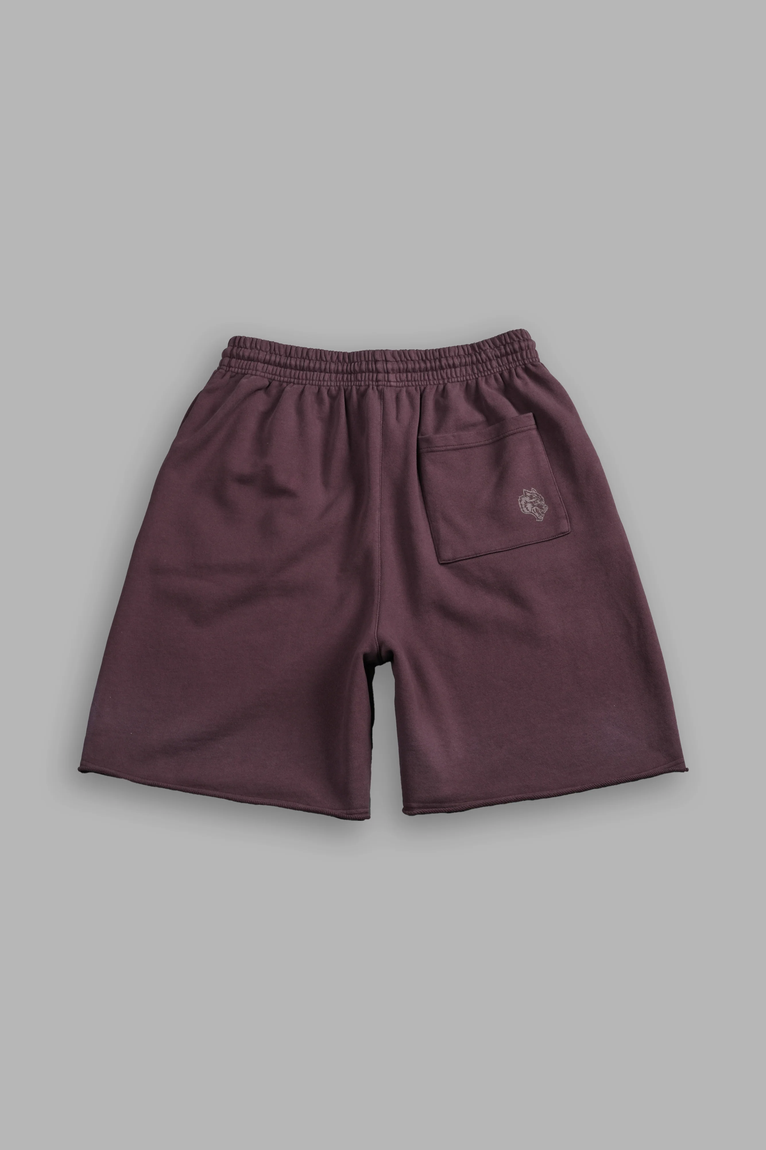 Darc Wandering Grunge Brock Sweat Shorts in Darc Garnet Drift Wash - Image 3