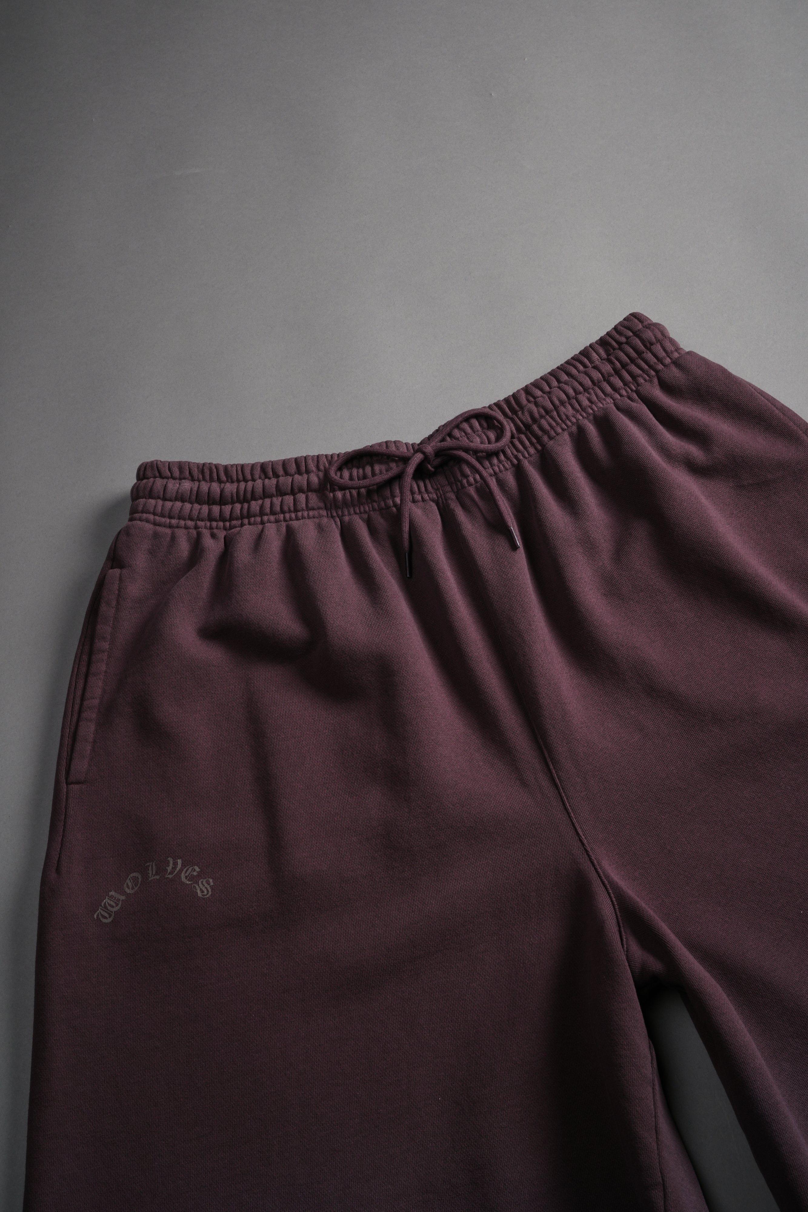 Darc Wandering Grunge Brock Sweat Shorts in Darc Garnet Drift Wash - Image 7