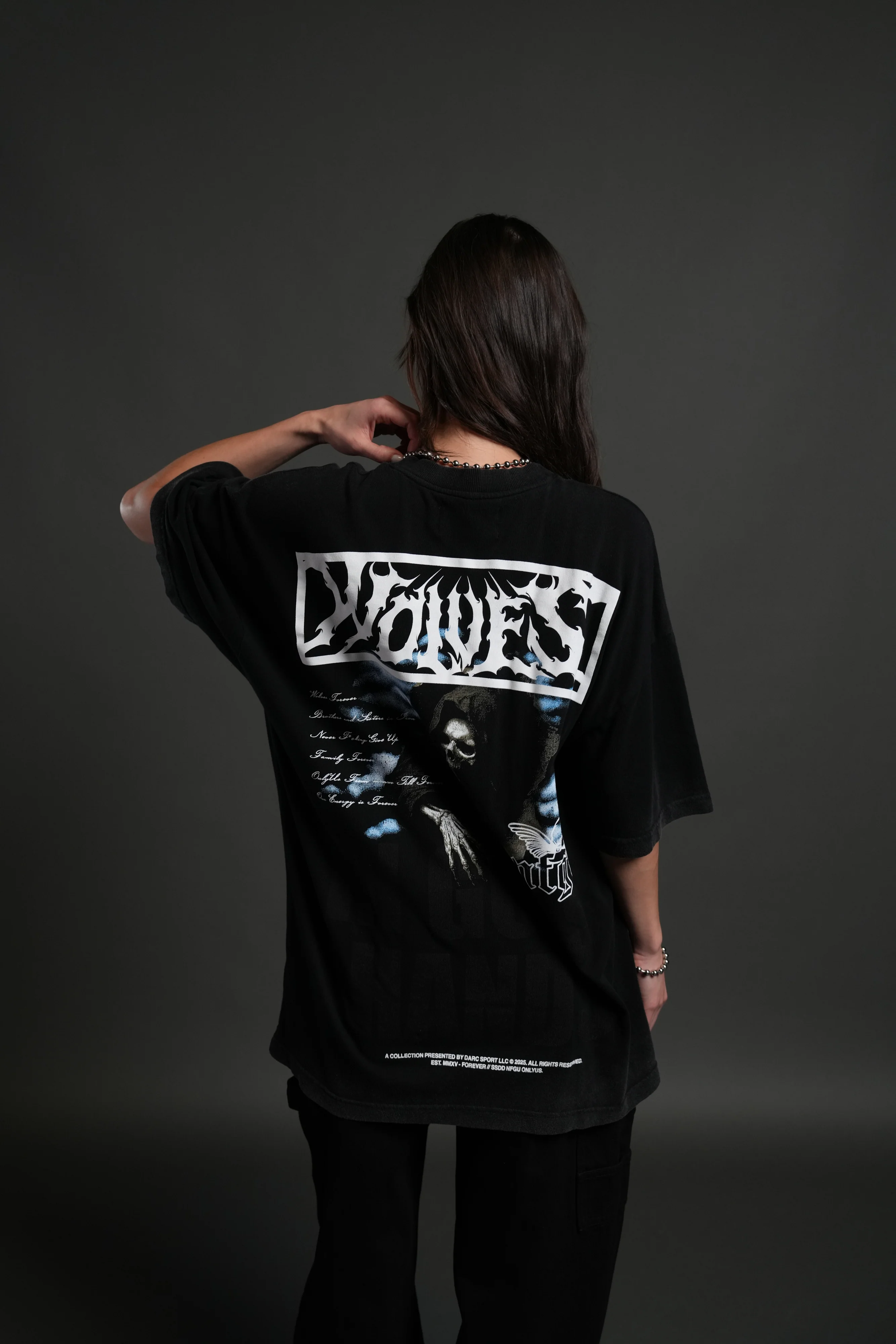 Deliver Us From Evil "Premium" Oversized Tee in Black - Image 10