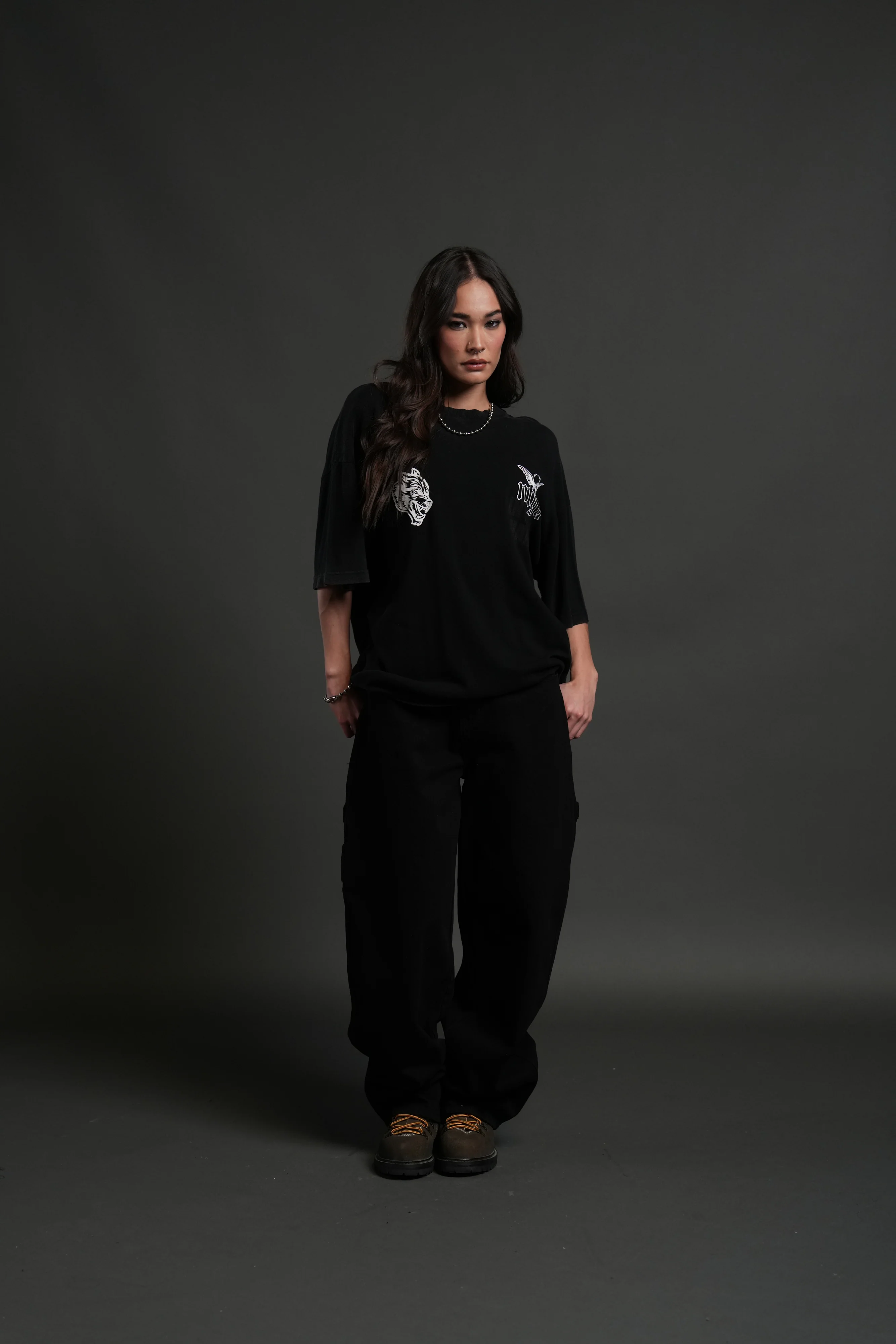 Deliver Us From Evil "Premium" Oversized Tee in Black - Image 11