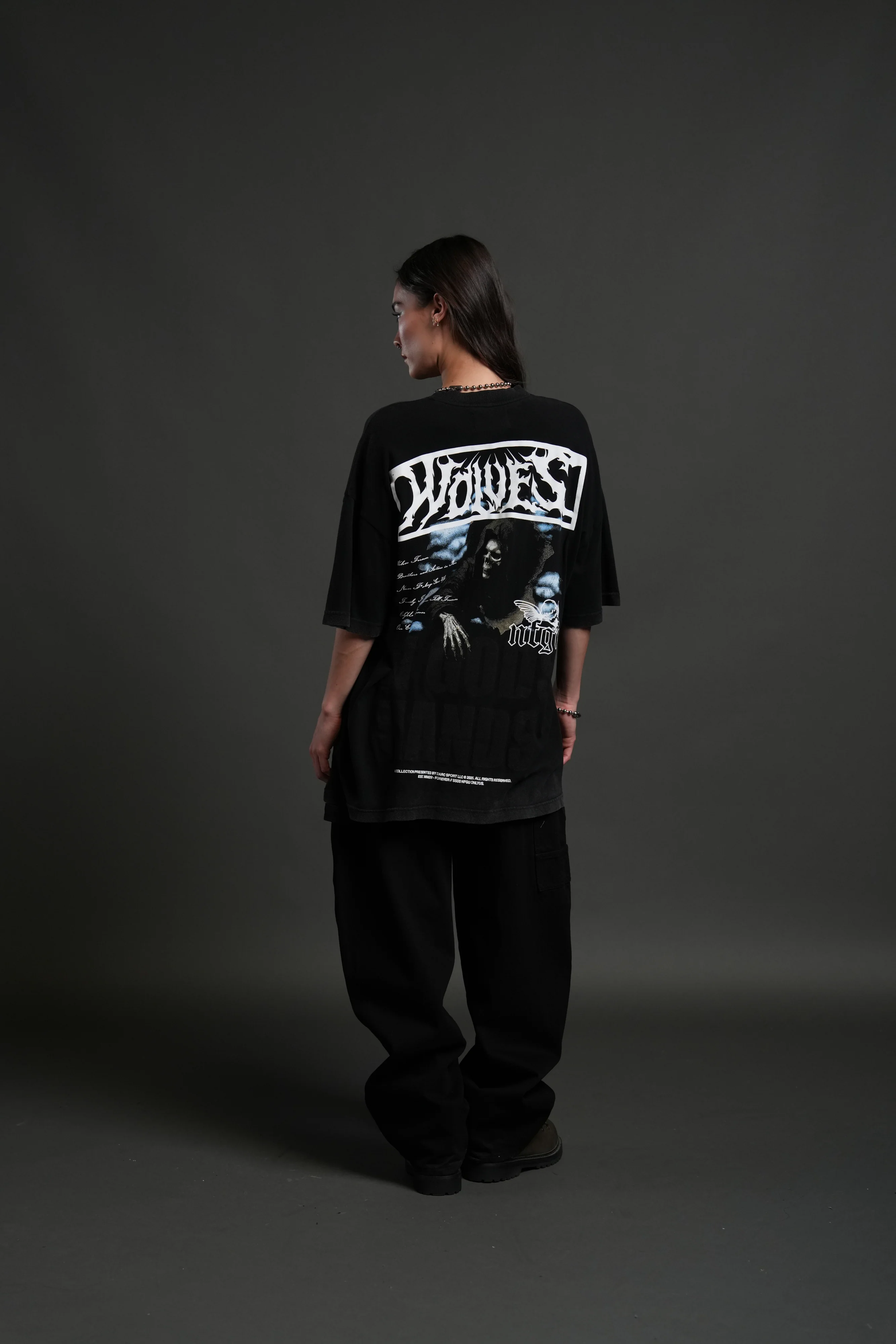Deliver Us From Evil "Premium" Oversized Tee in Black - Image 12