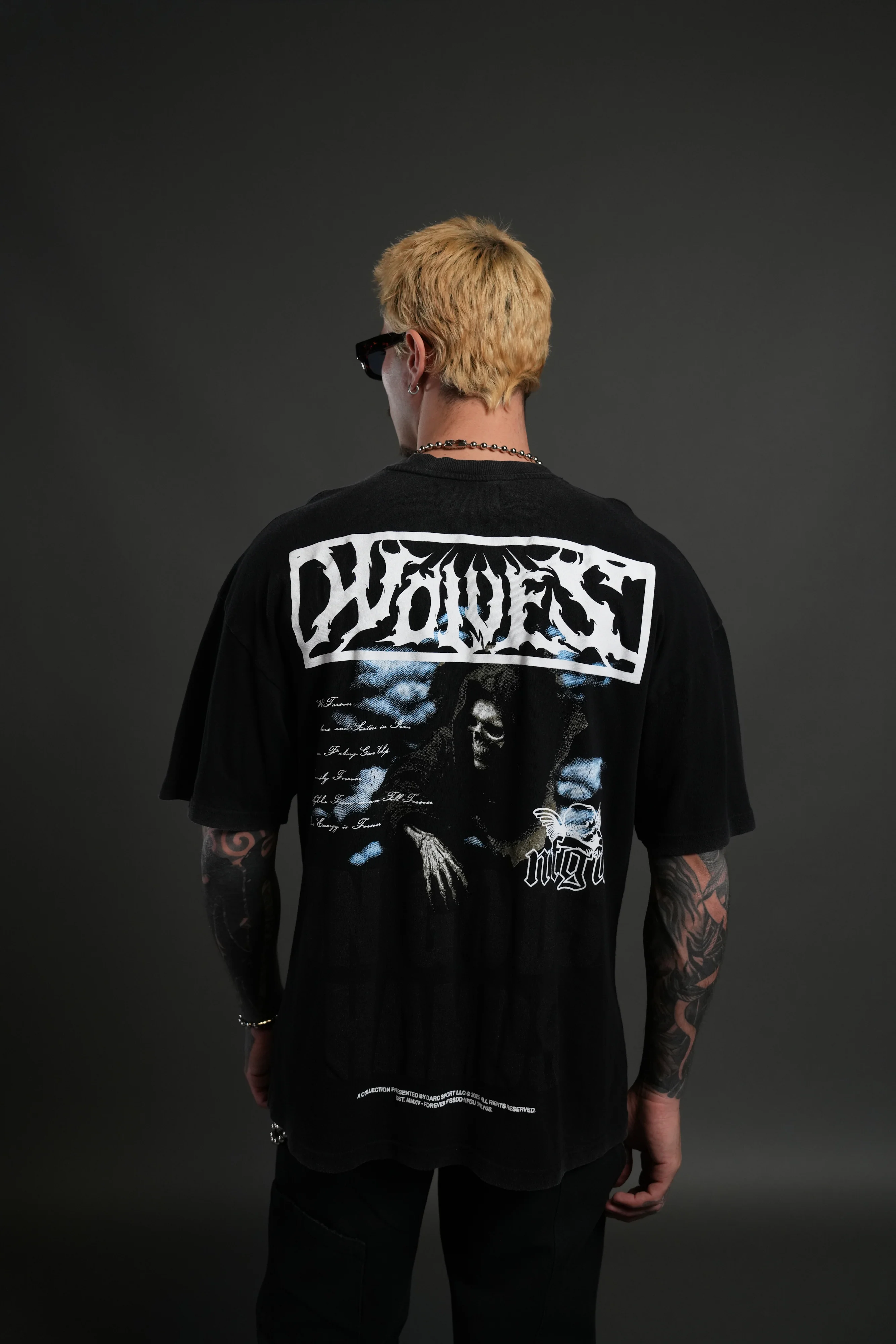 Deliver Us From Evil "Premium" Oversized Tee in Black - Image 4