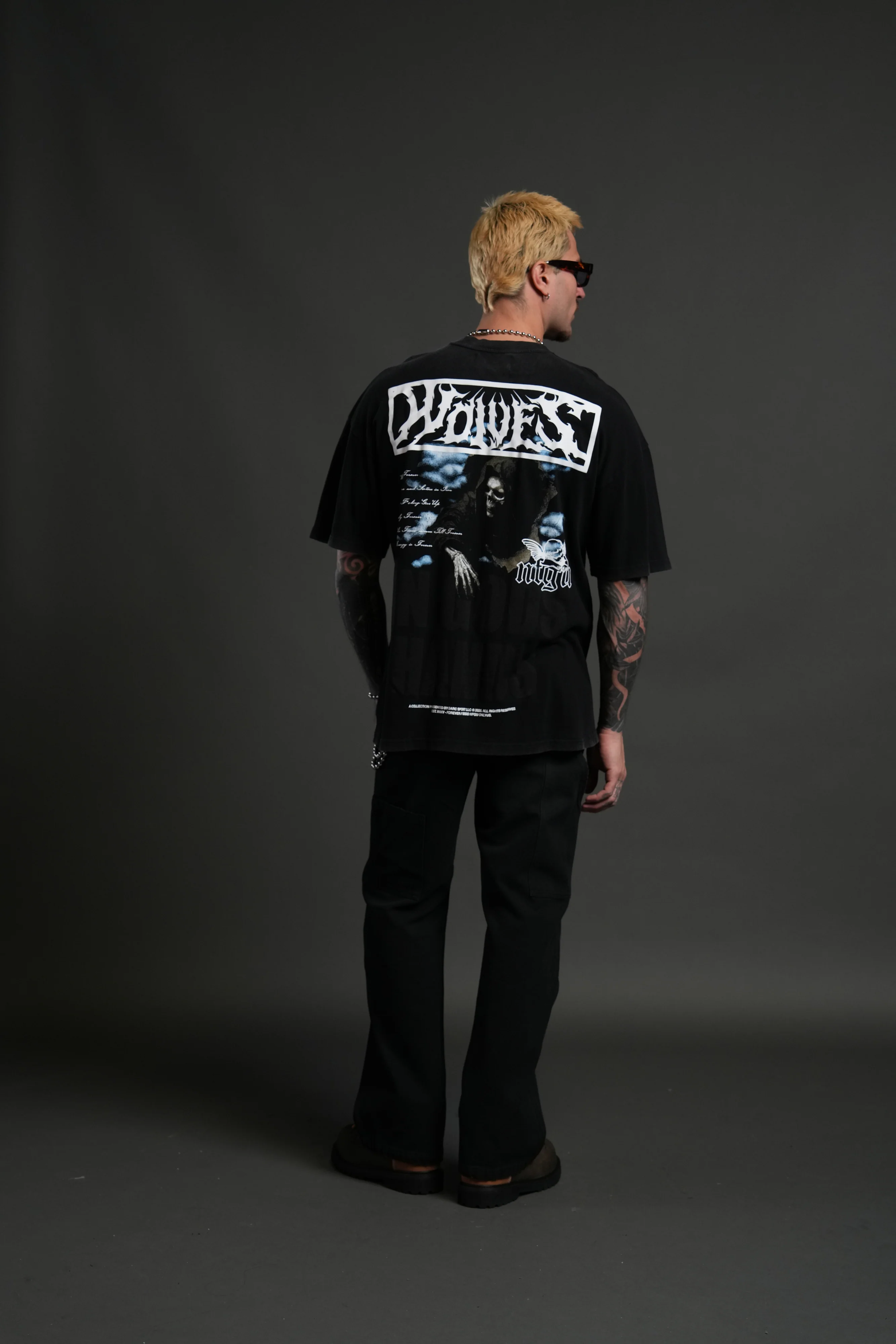 Deliver Us From Evil "Premium" Oversized Tee in Black - Image 6