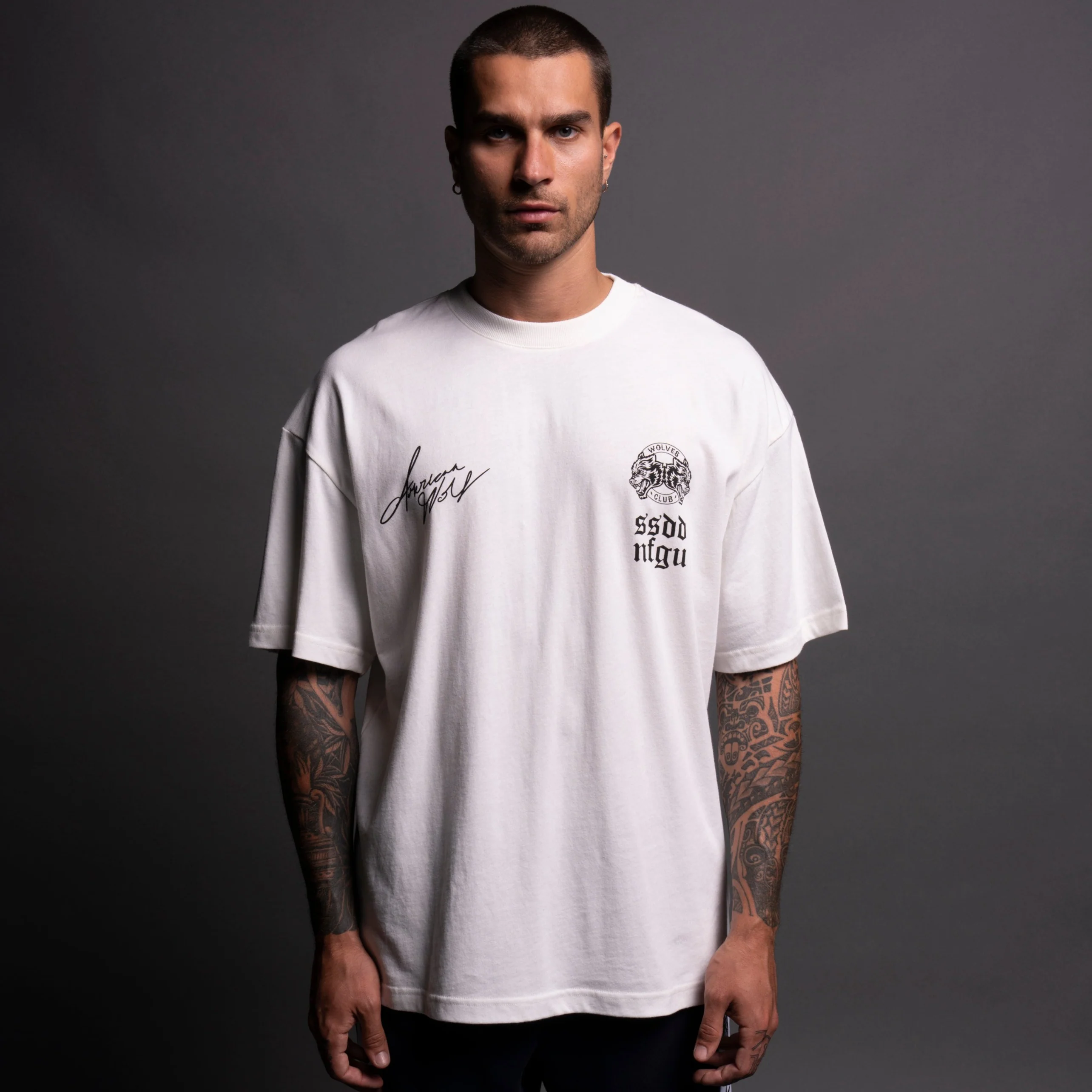 DMV Wolves "Premium" Oversized Tee in Cream - Image 3