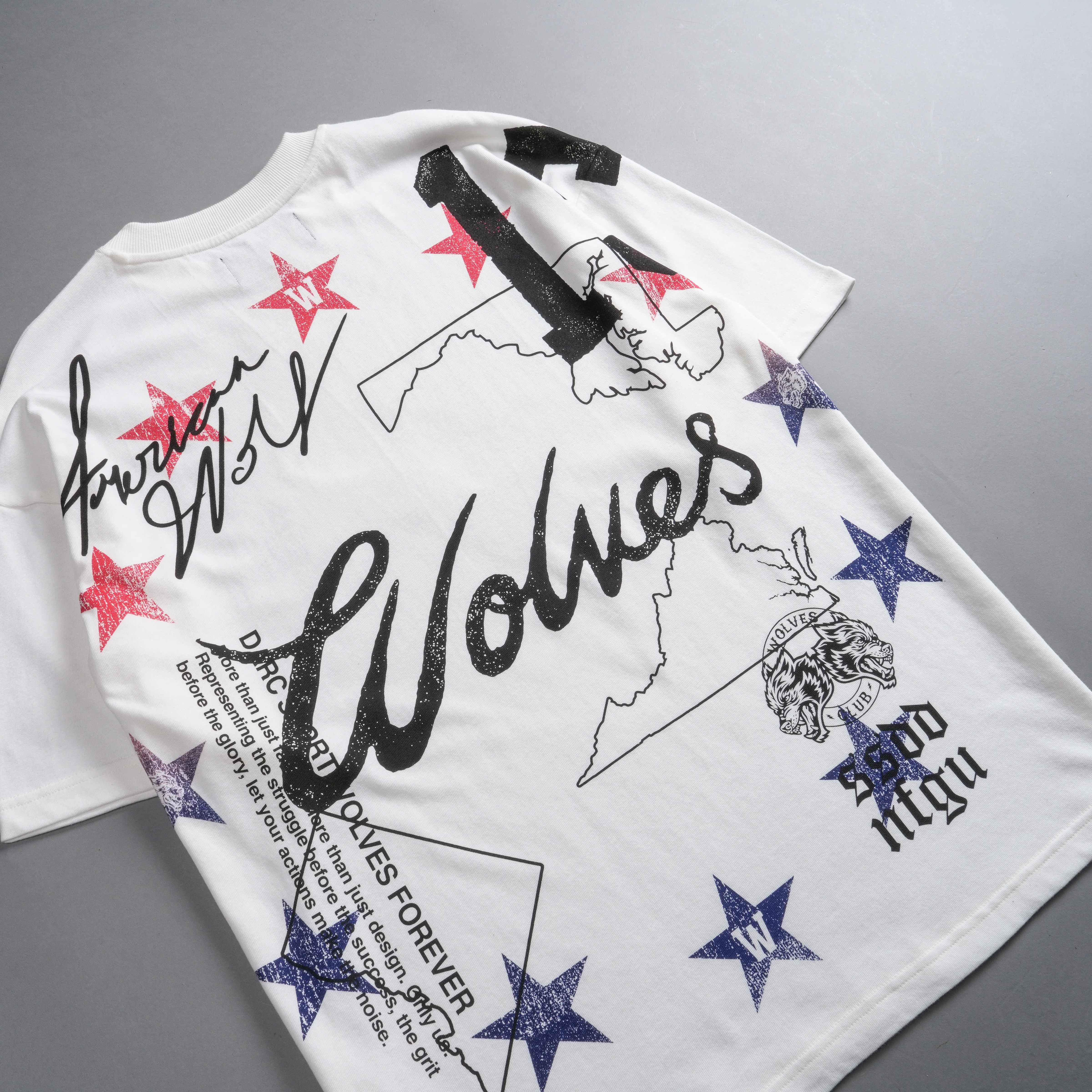 DMV Wolves "Premium" Oversized Tee in Cream - Image 5