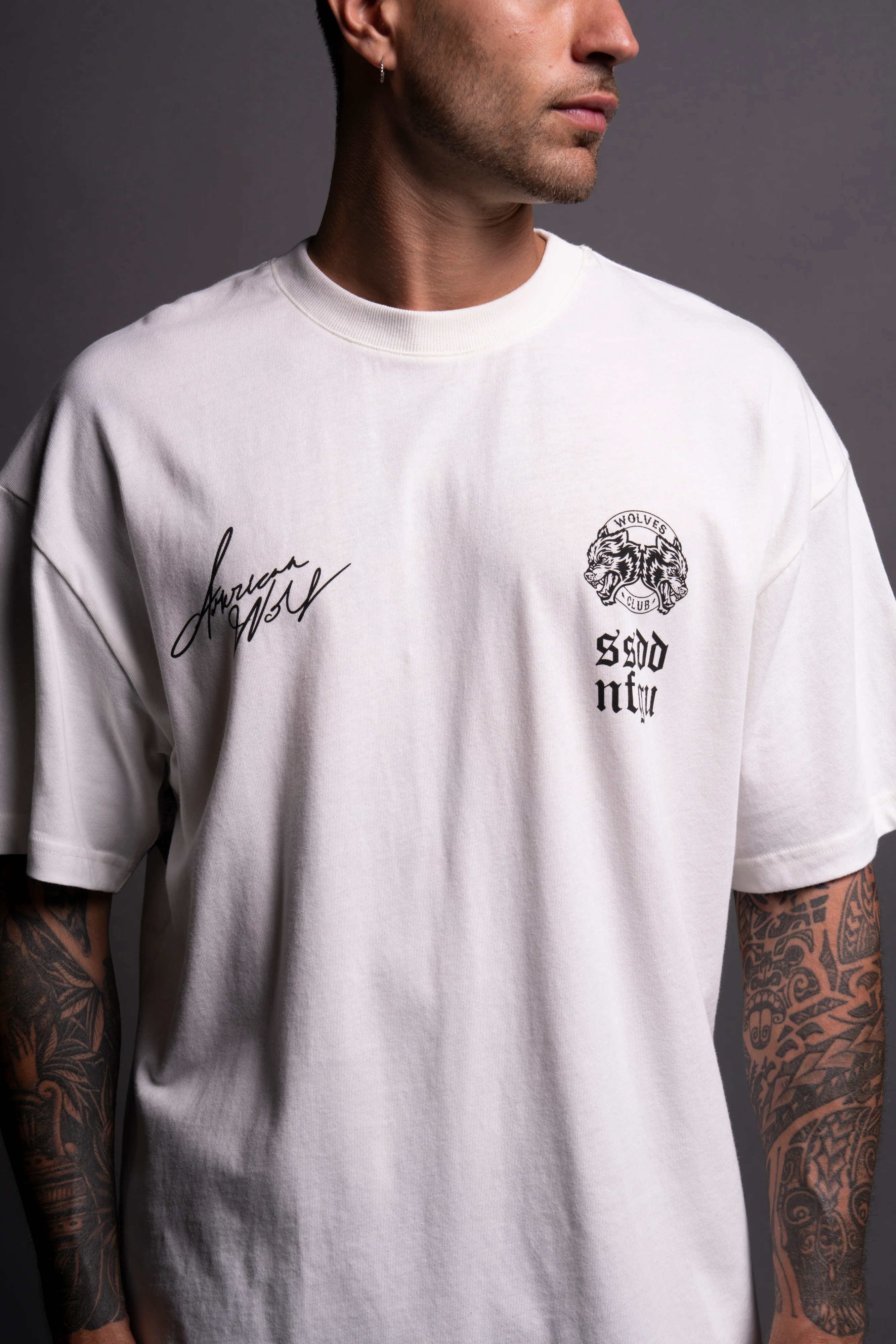 DMV Wolves "Premium" Oversized Tee in Cream - Image 8