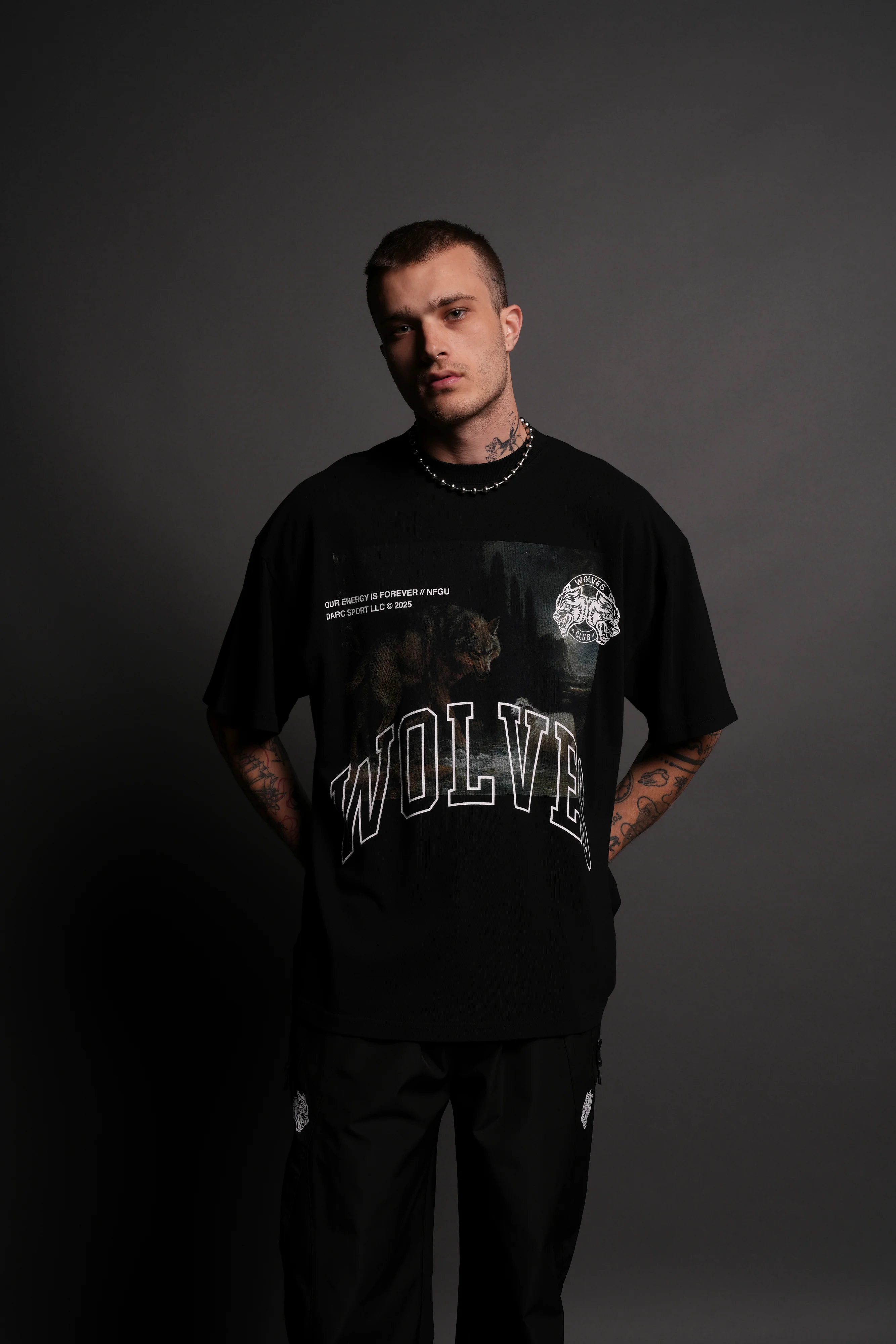 Don't Sleep "Premium" Oversized Tee in Black - Image 2