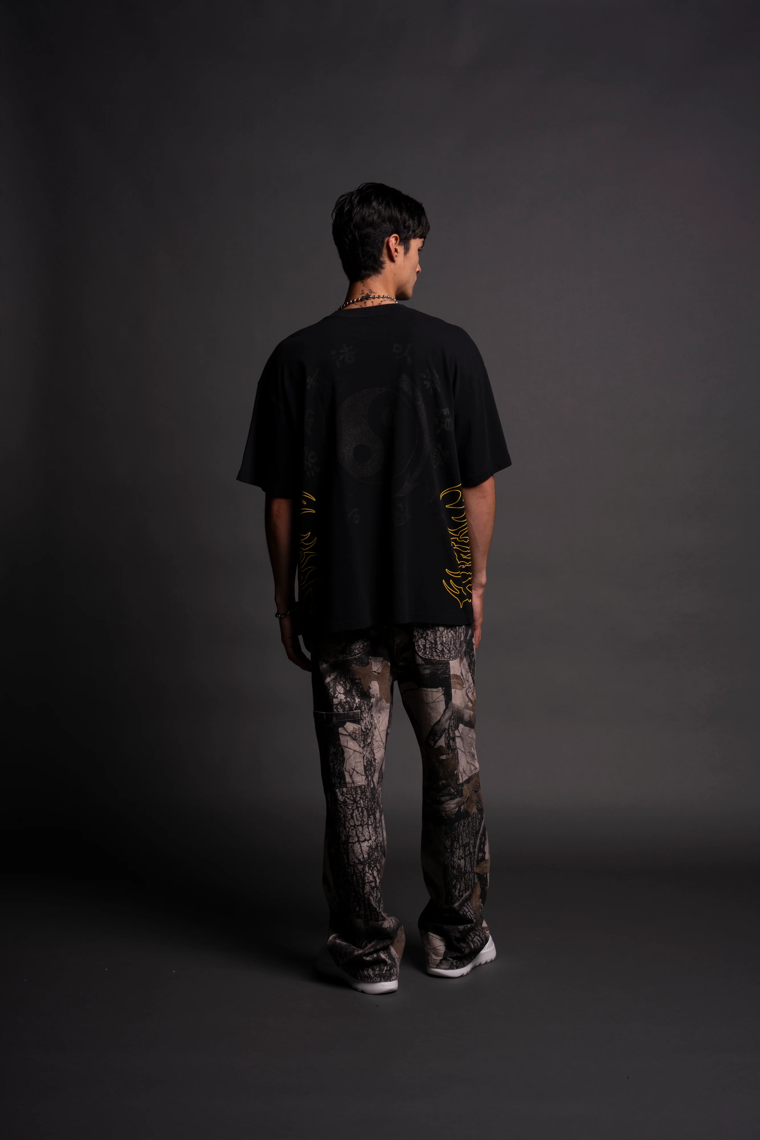 Don't Think, Feel! Premium Oversized Tee in Black - Image 5