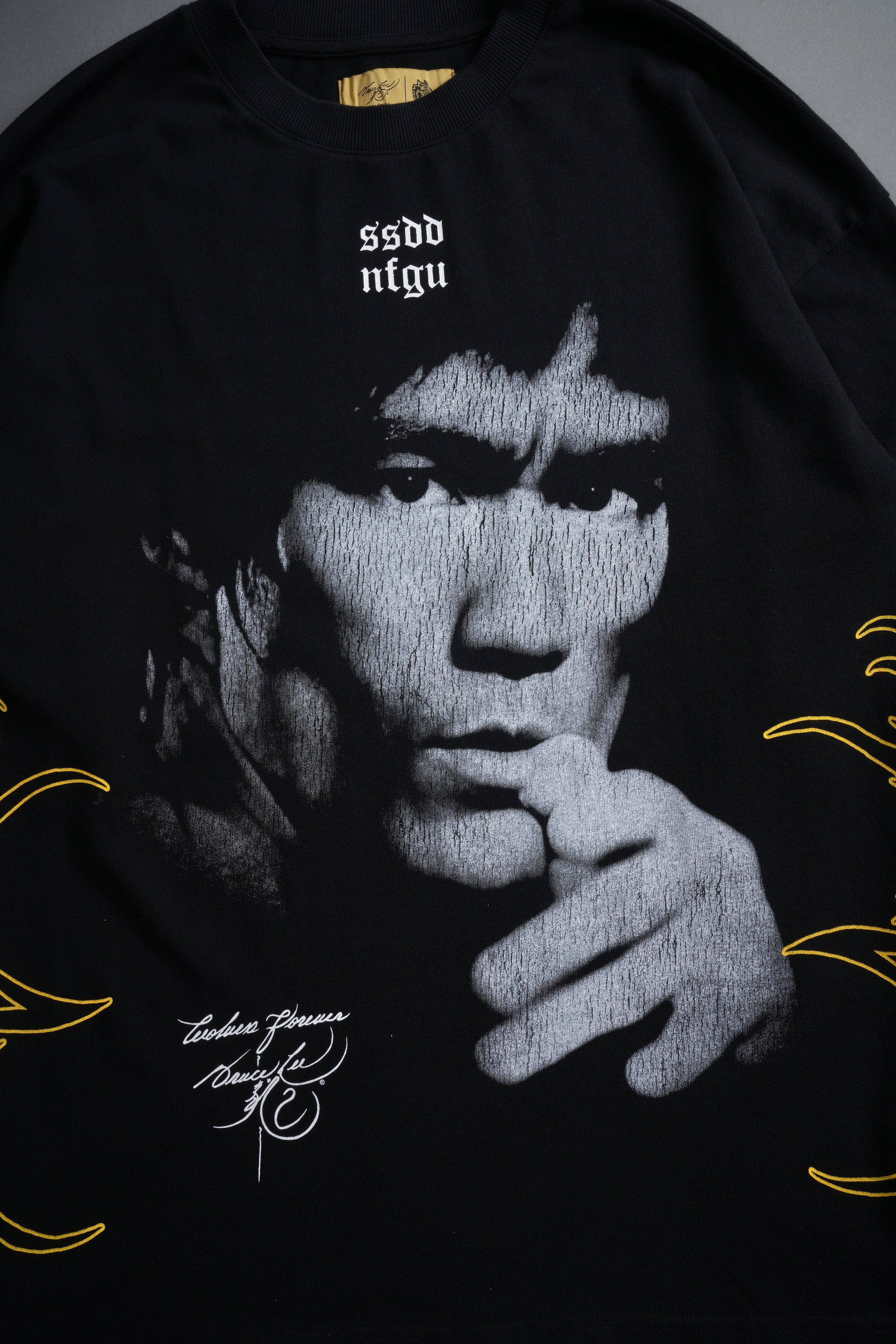 Don't Think, Feel! Premium Oversized Tee in Black - Image 8